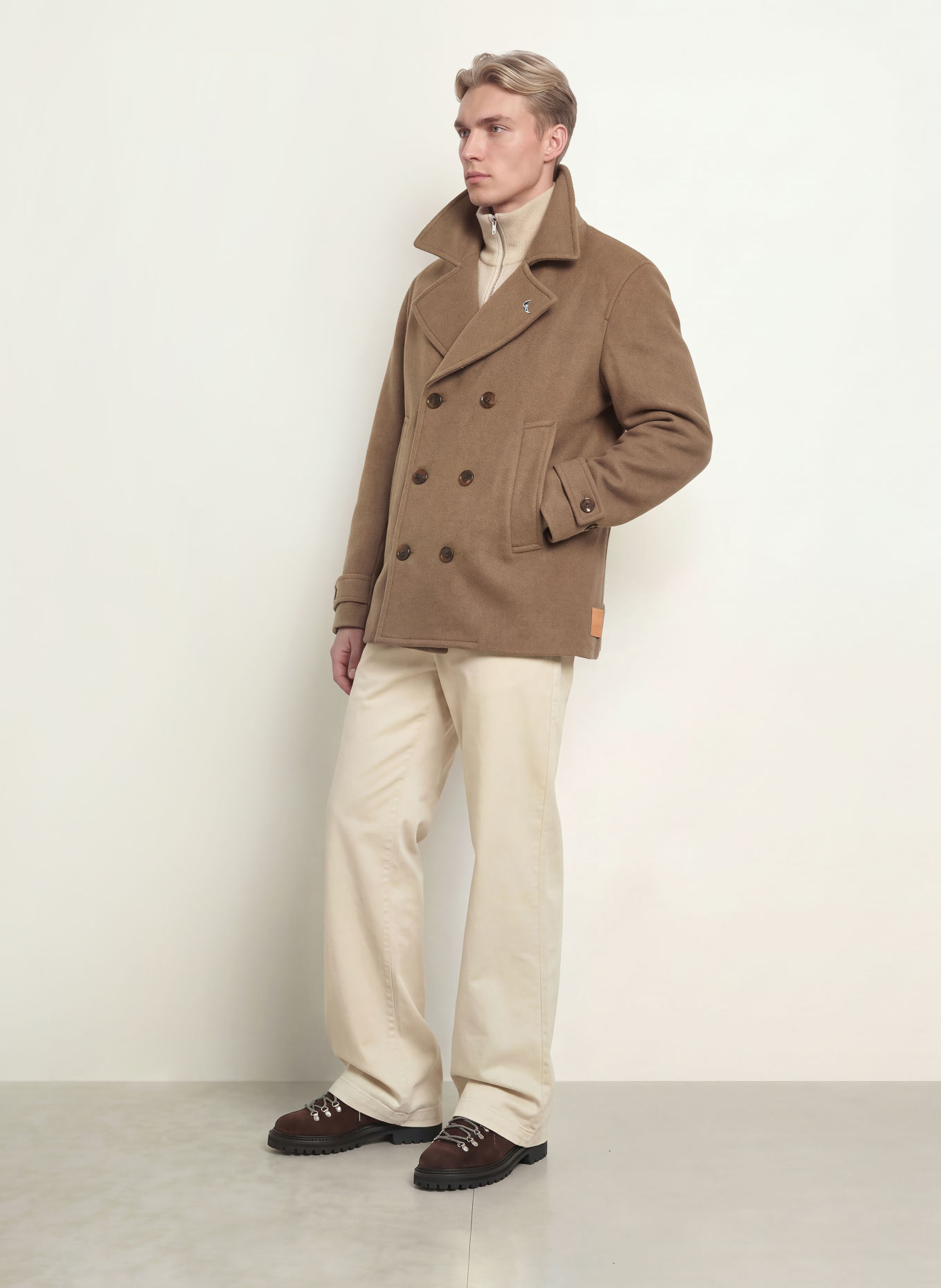SCOTCH & SODA Pea coat: TAUPE