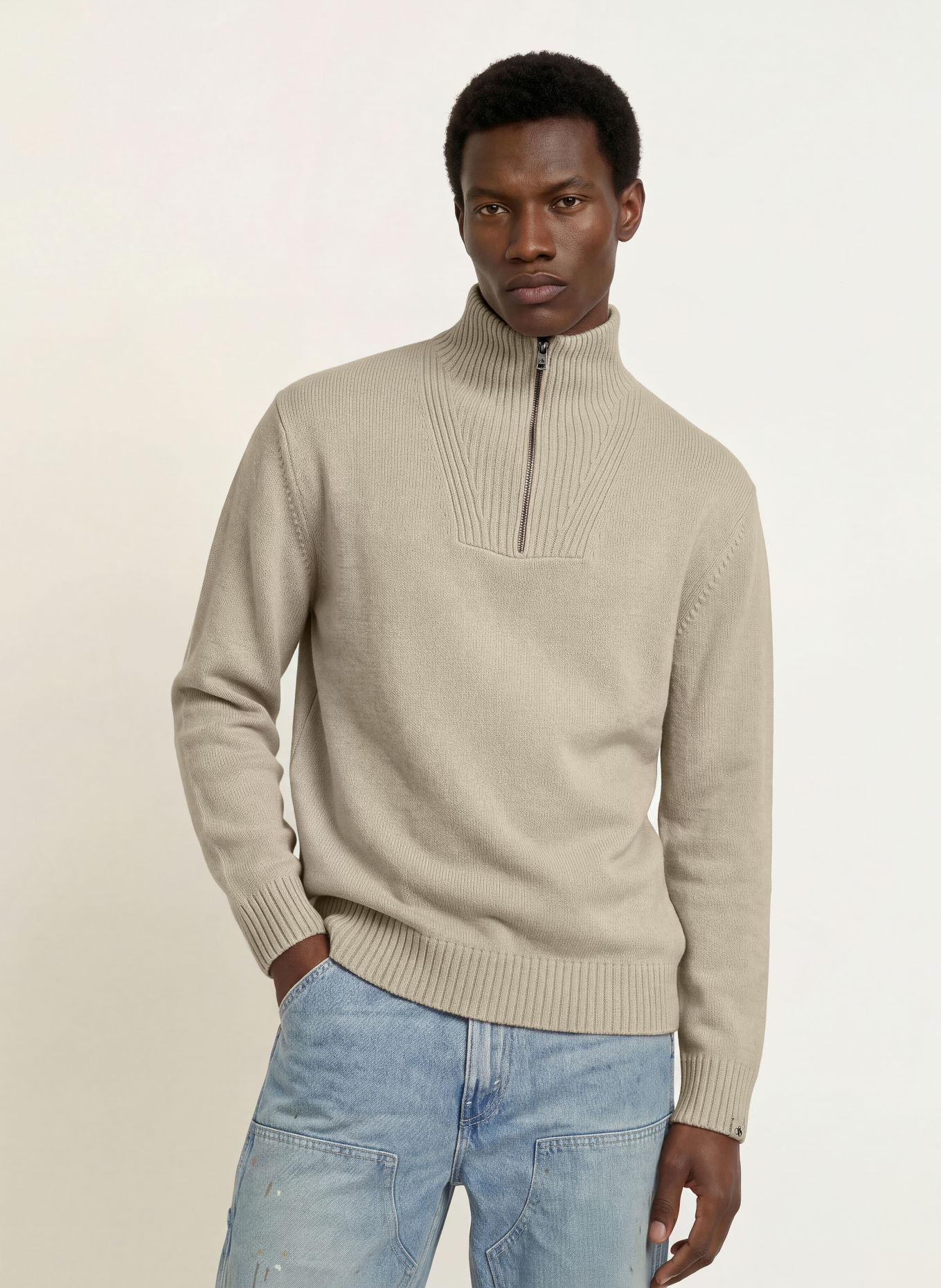 SCOTCH & SODA Troyer mit Merinowolle: BEIGE