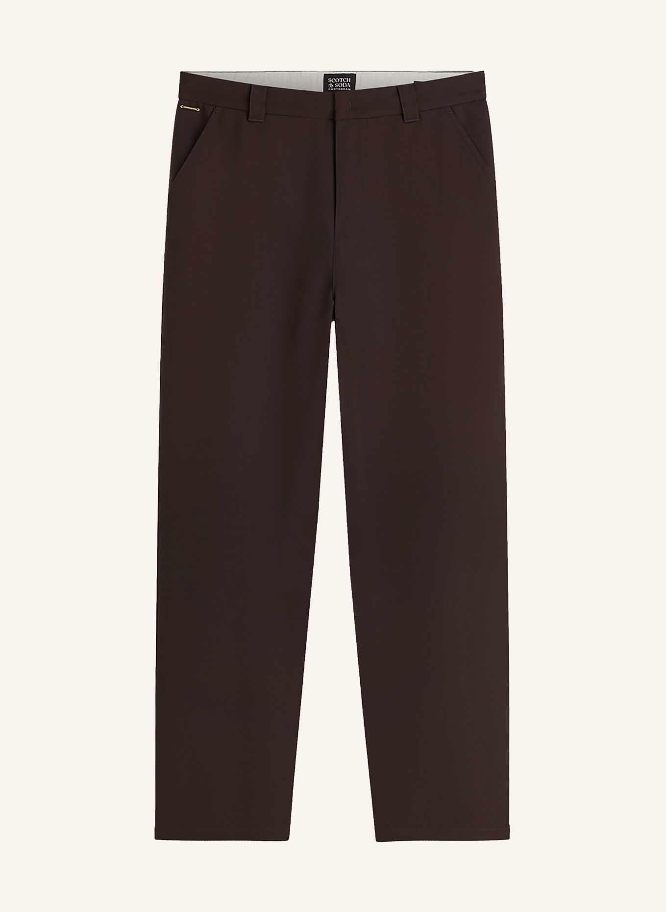 SCOTCH & SODA Chino HARPER Relaxed Tapered Fit: DUNKELBRAUN