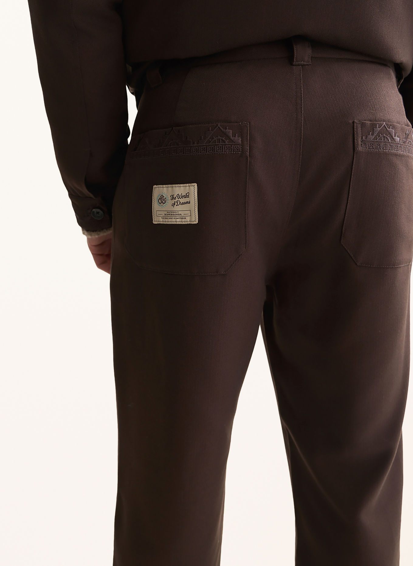 SCOTCH & SODA Chino HARPER Relaxed Tapered Fit: DUNKELBRAUN