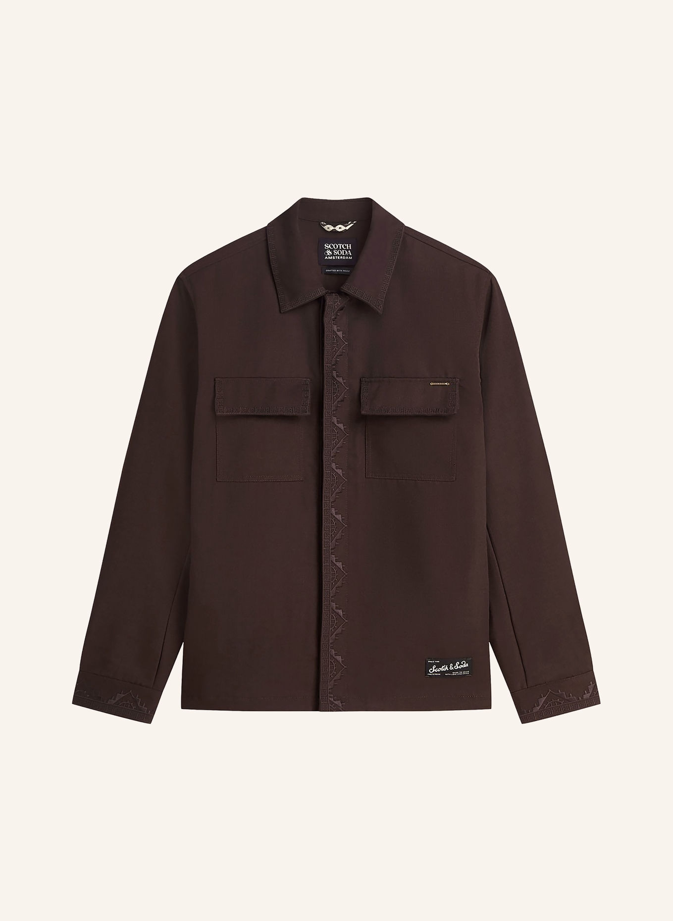 SCOTCH & SODA Overshirt: DARK BROWN