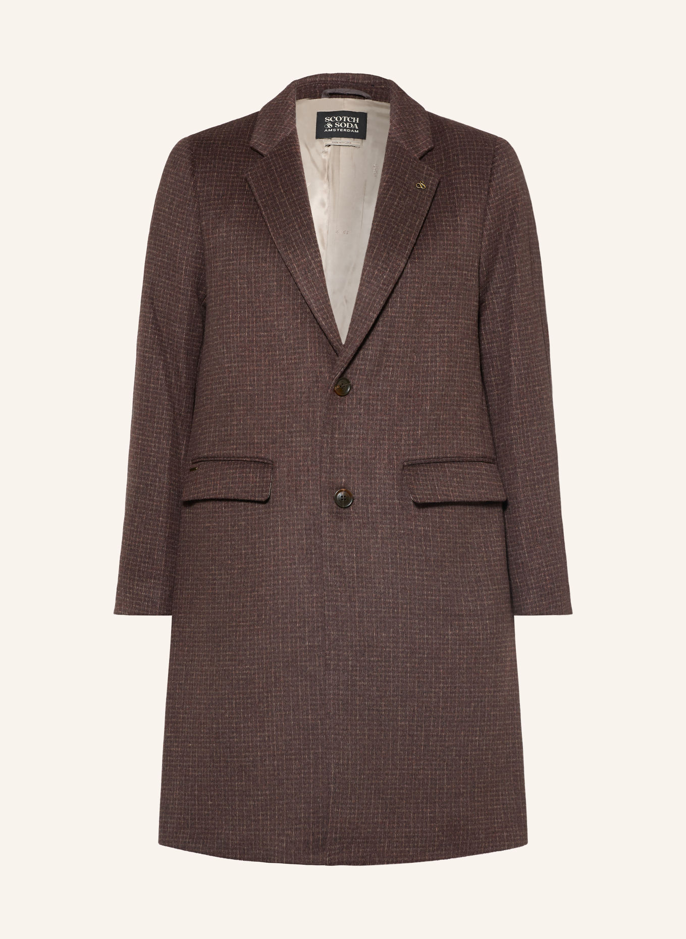SCOTCH & SODA Manteau: MARRON FONCÉ / MARRON CLAIR