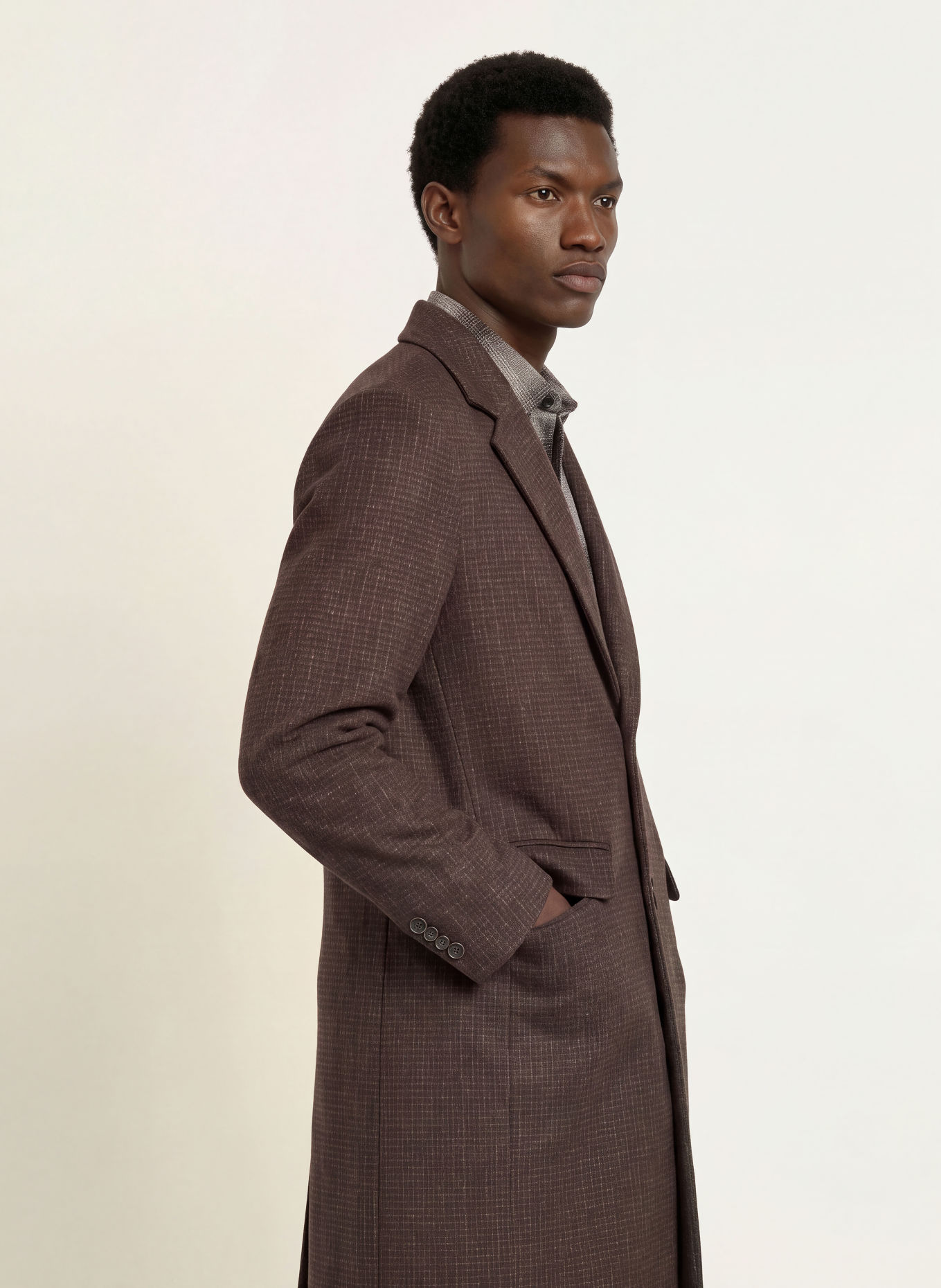 SCOTCH & SODA Manteau: MARRON FONCÉ / MARRON CLAIR