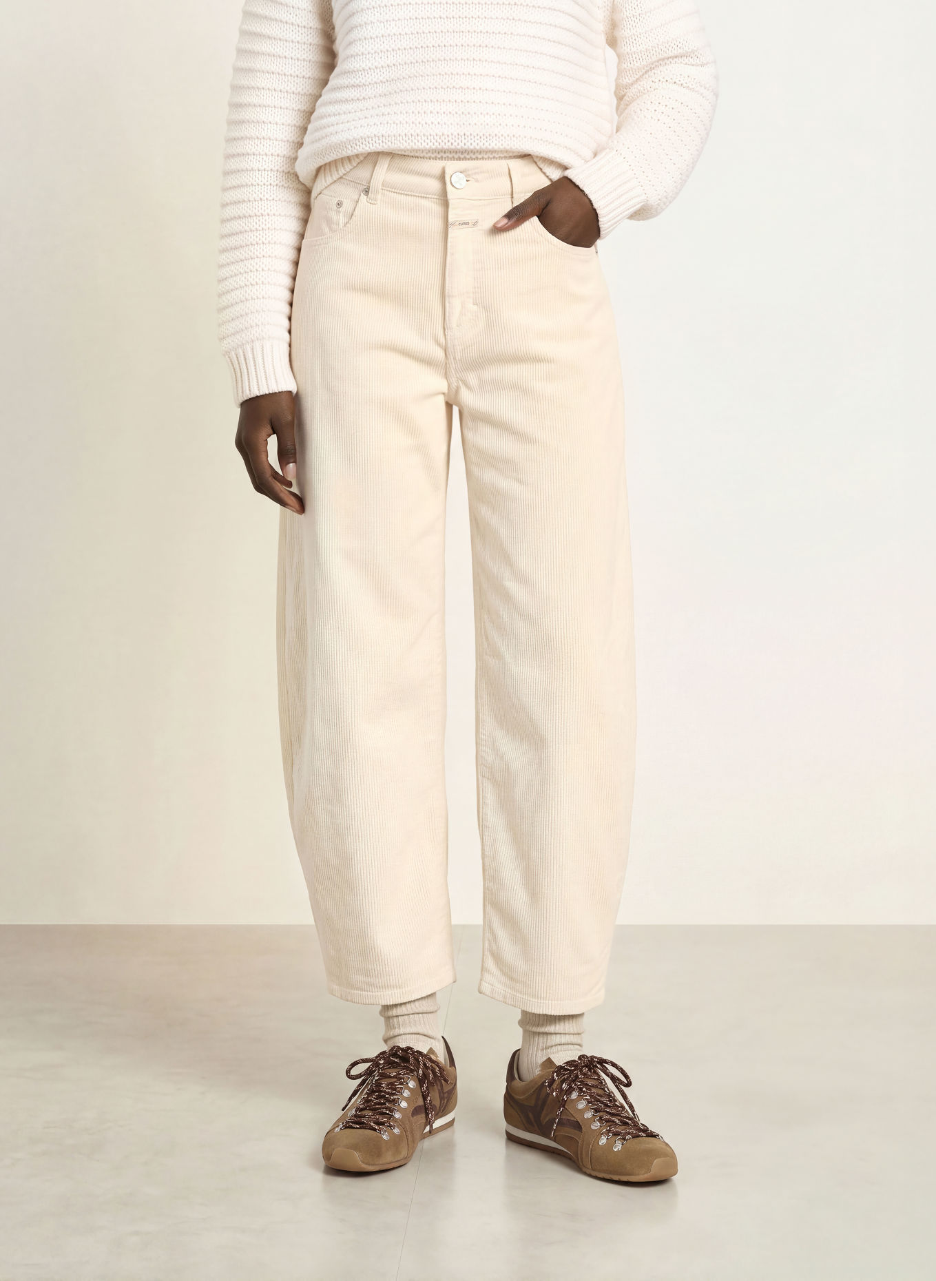 CLOSED JAZZIE Cord Pants: CREAM