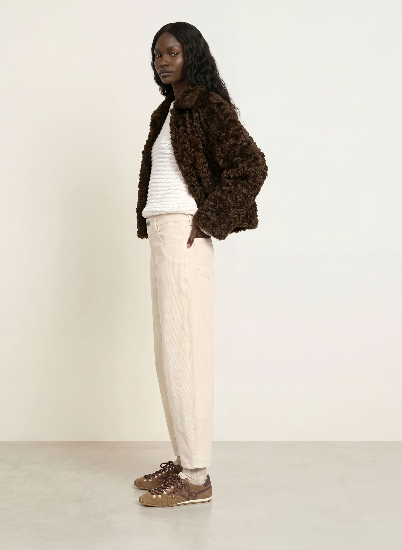 CLOSED JAZZIE Cord Pants: CREAM
