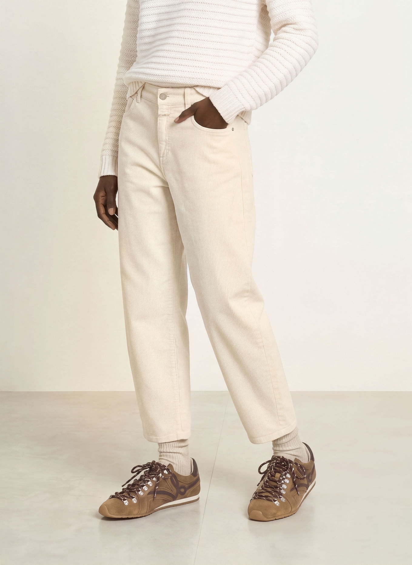 CLOSED JAZZIE Cord Pants: CREAM