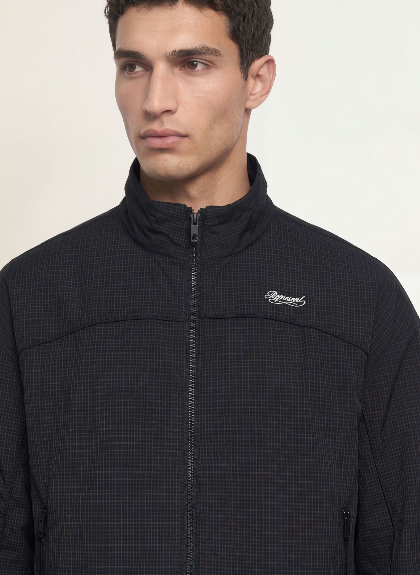 REPRESENT RIOT Jacket: DARK BLUE / OLIVE / BLACK