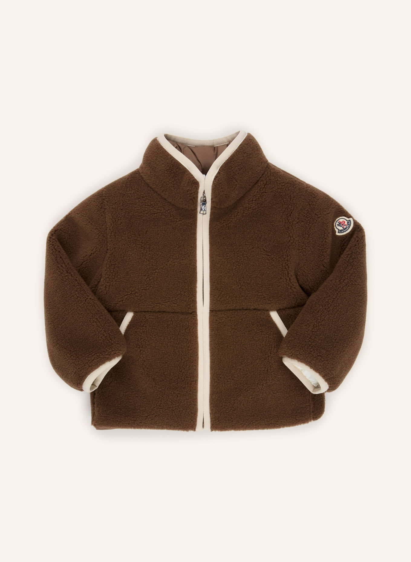 MONCLER enfant Doudoune DUXENT en mélange de matières: MARRON FONCÉ / MARRON