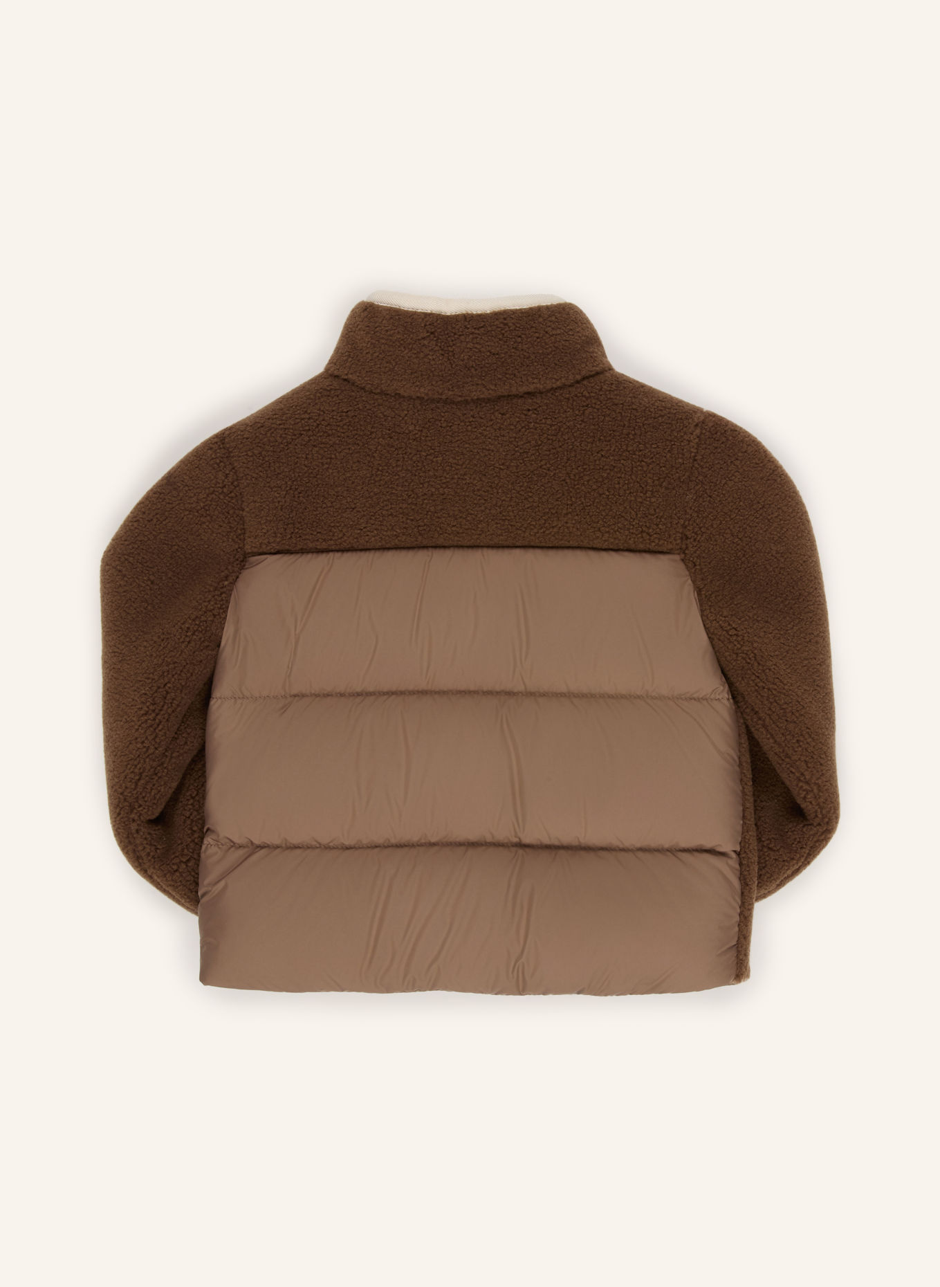 MONCLER enfant Doudoune DUXENT en mélange de matières: MARRON FONCÉ / MARRON