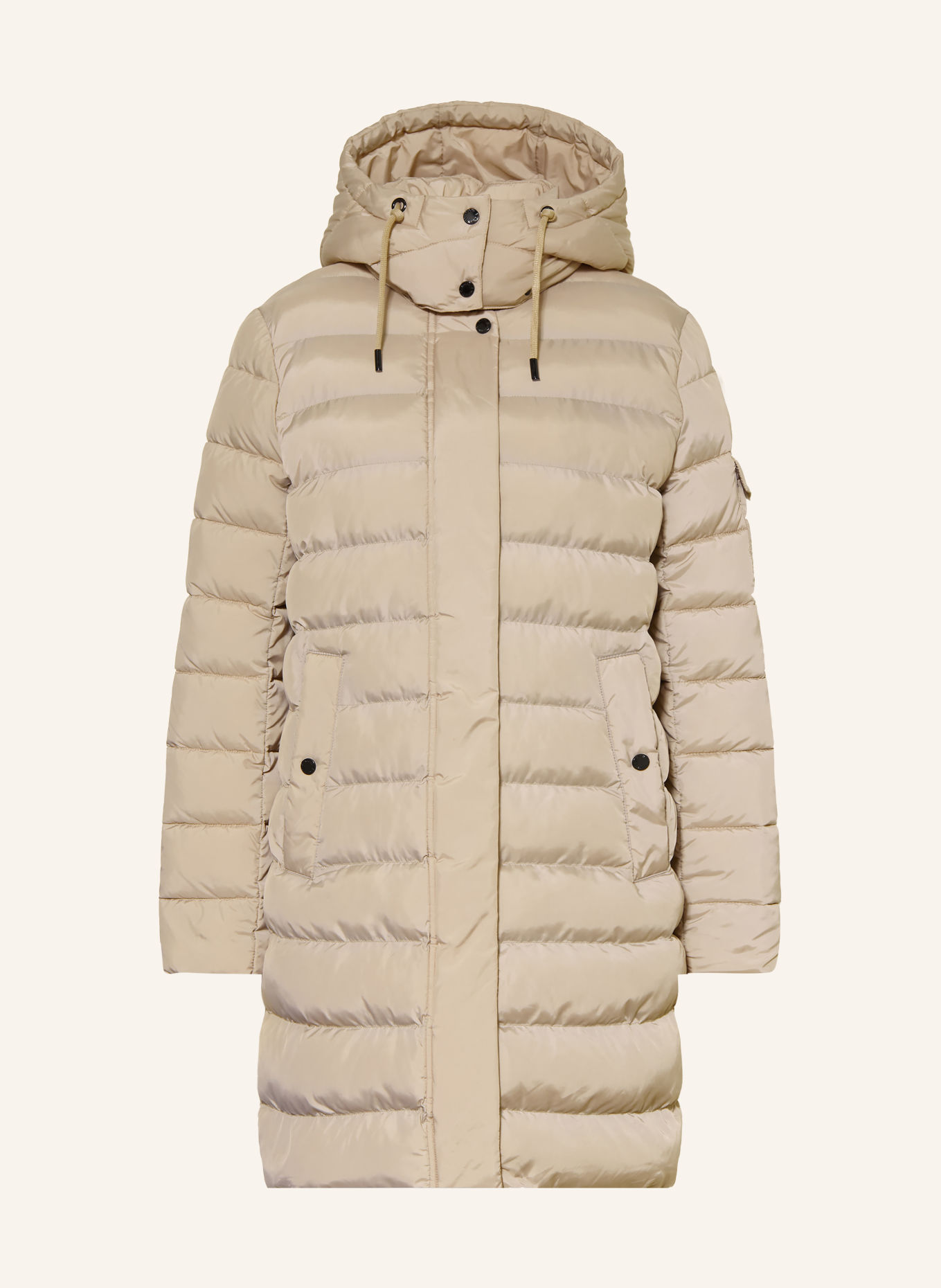 FUCHS SCHMITT BOULDER Quilted Coat with Detachable Hood: BEIGE