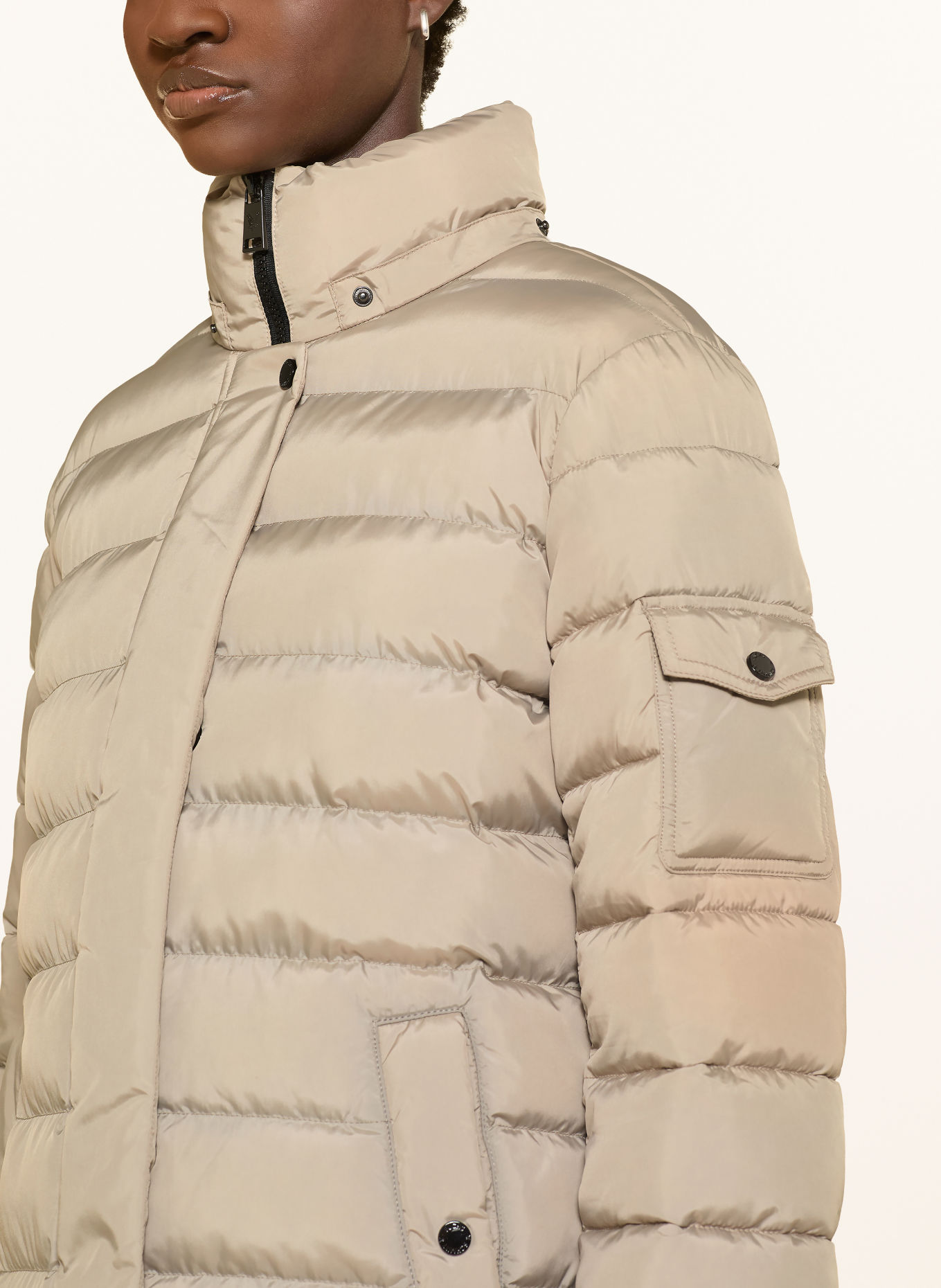 FUCHS SCHMITT BOULDER Quilted Coat with Detachable Hood: BEIGE