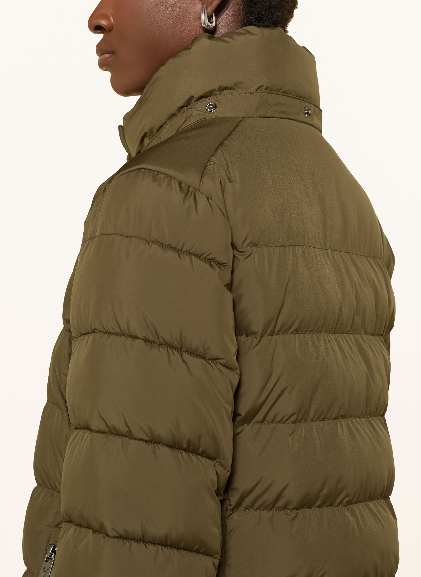 FUCHS SCHMITT LOS ANGELES Quilted Jacket with Detachable Hood: OLIVE / BEIGE