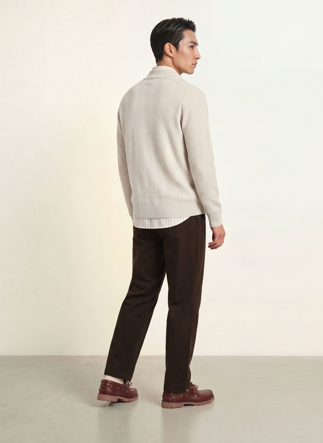 Gant Half-zip sweater: BEIGE