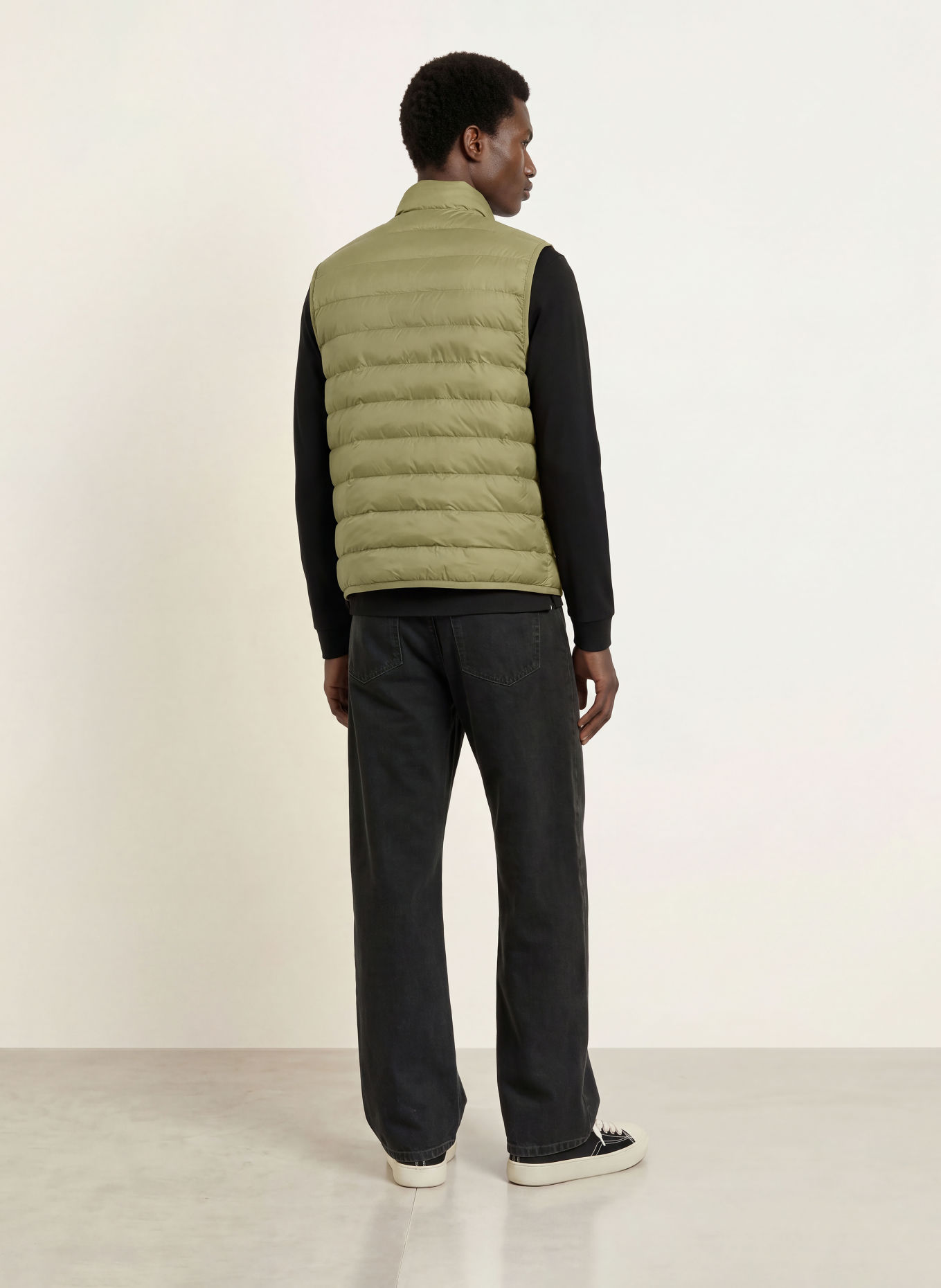 LACOSTE Quilted vest: OLIVE