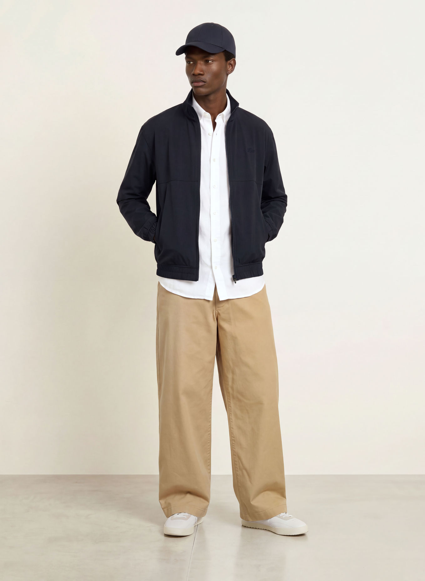 LACOSTE Jersey jacket: DARK BLUE