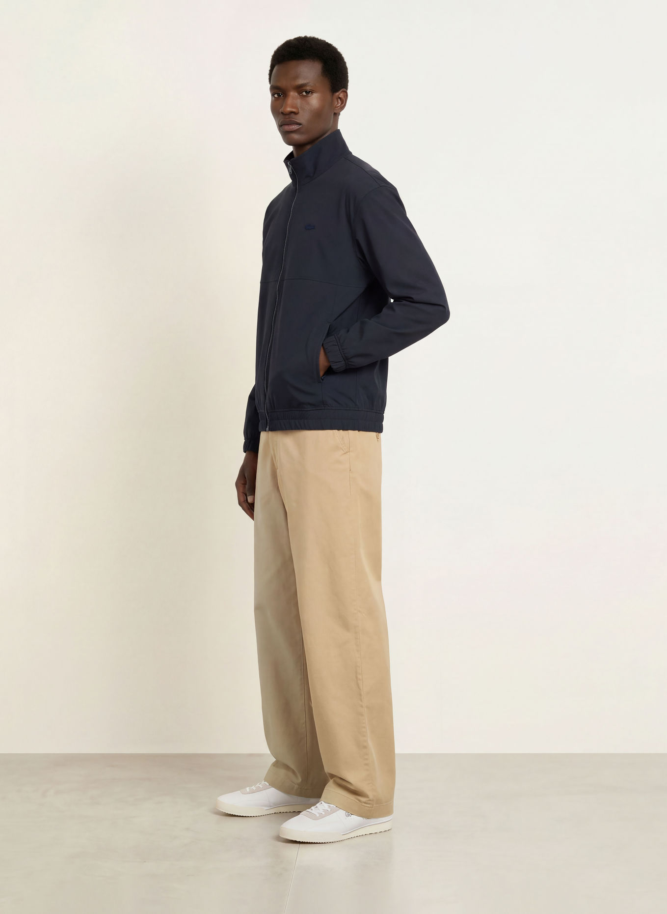LACOSTE Jersey jacket: DARK BLUE