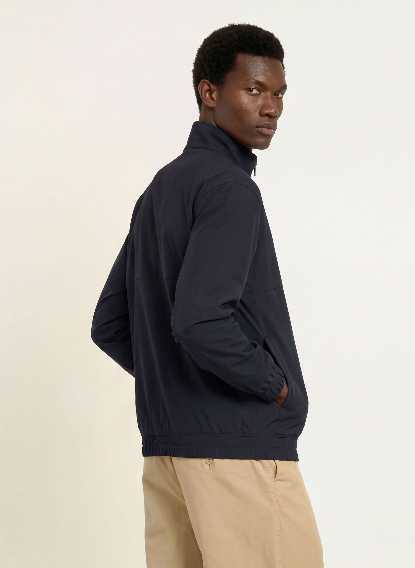 LACOSTE Jersey jacket: DARK BLUE