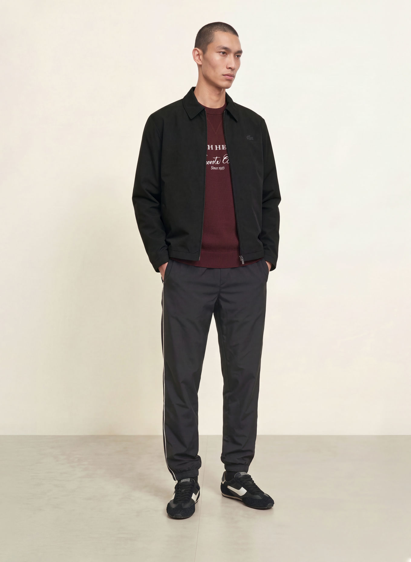 LACOSTE Jas: ZWART