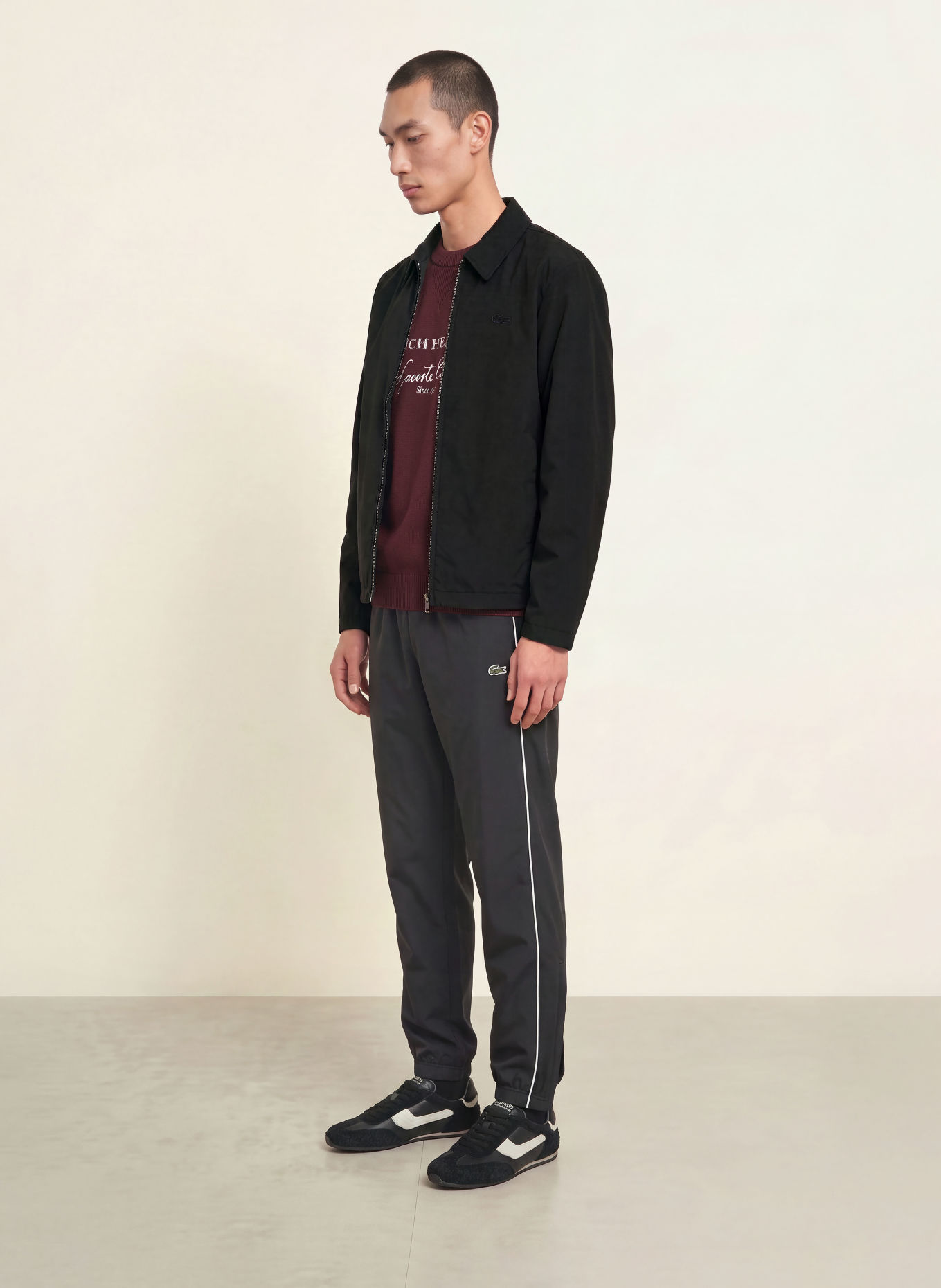 LACOSTE Jas: ZWART