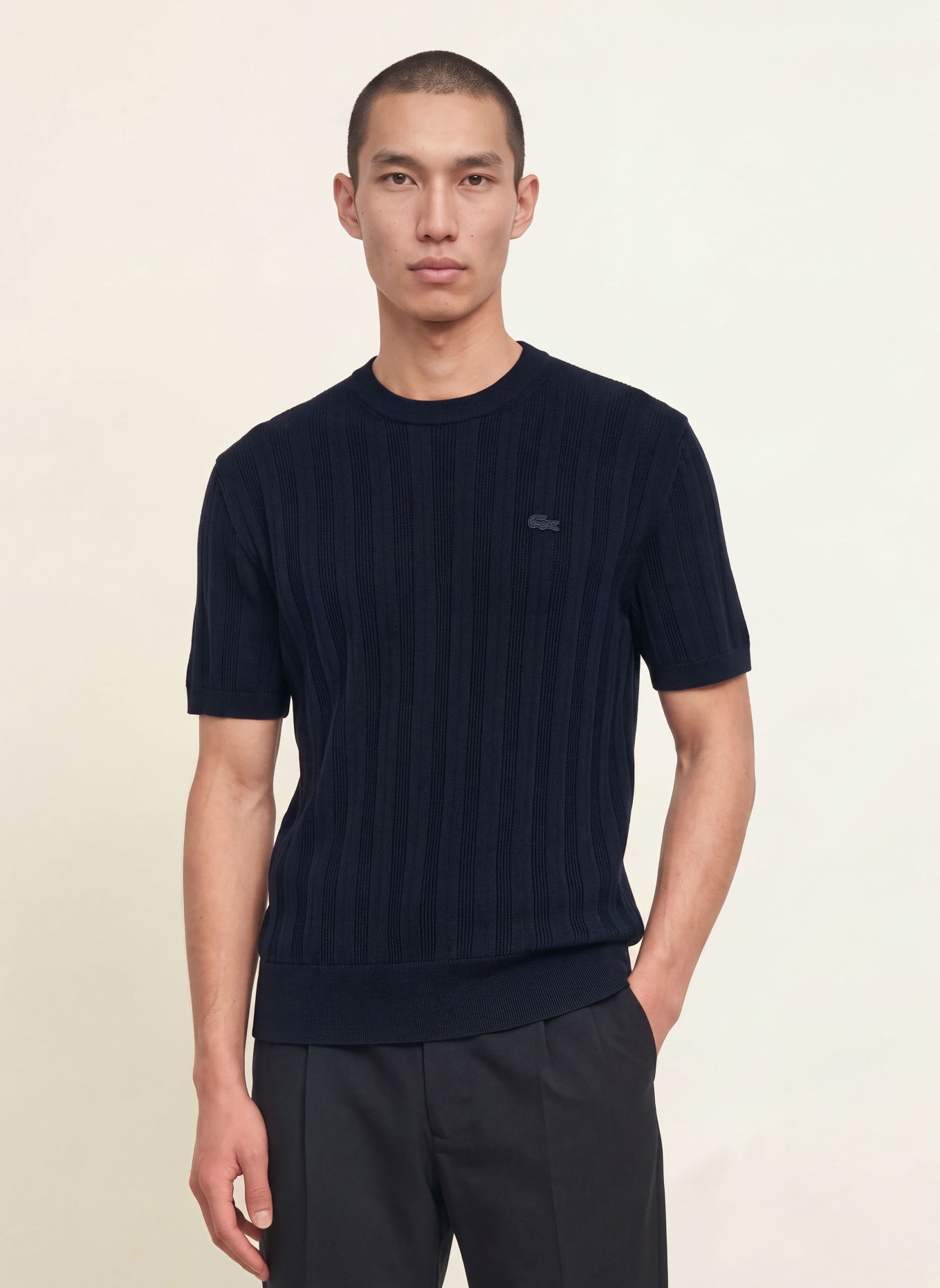 LACOSTE Knit shirt: DARK BLUE