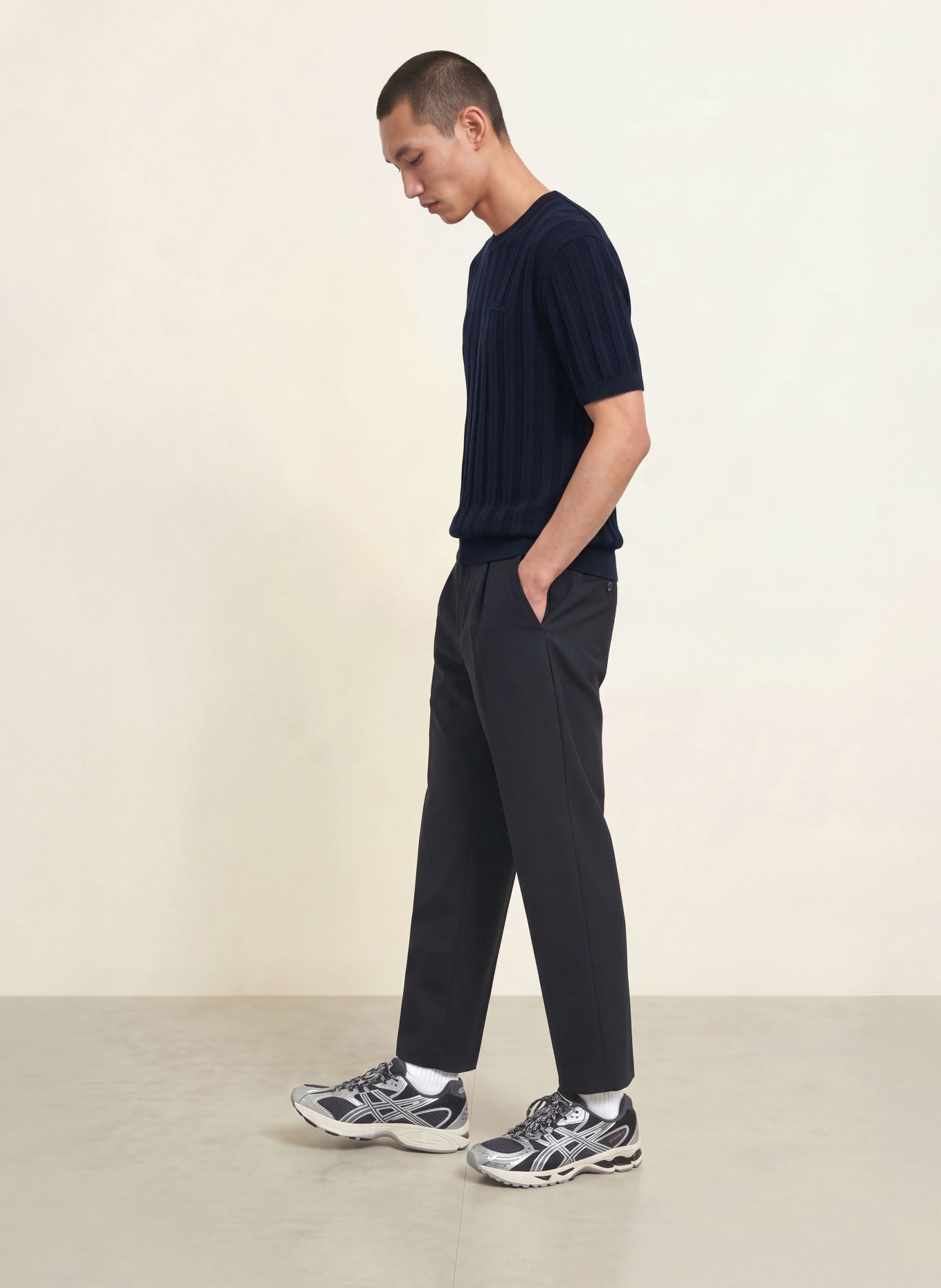 LACOSTE Knit shirt: DARK BLUE