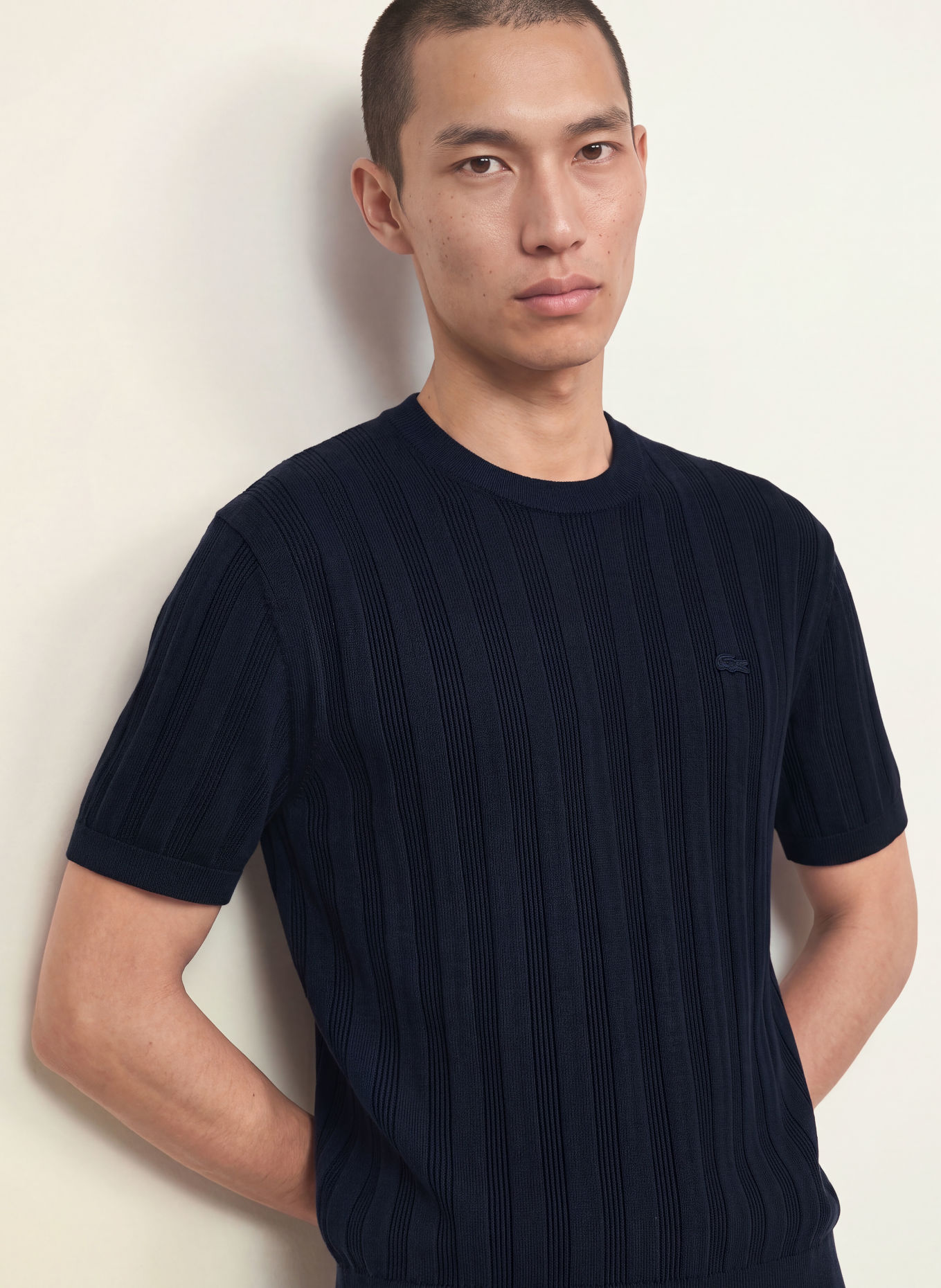 LACOSTE Knit shirt: DARK BLUE
