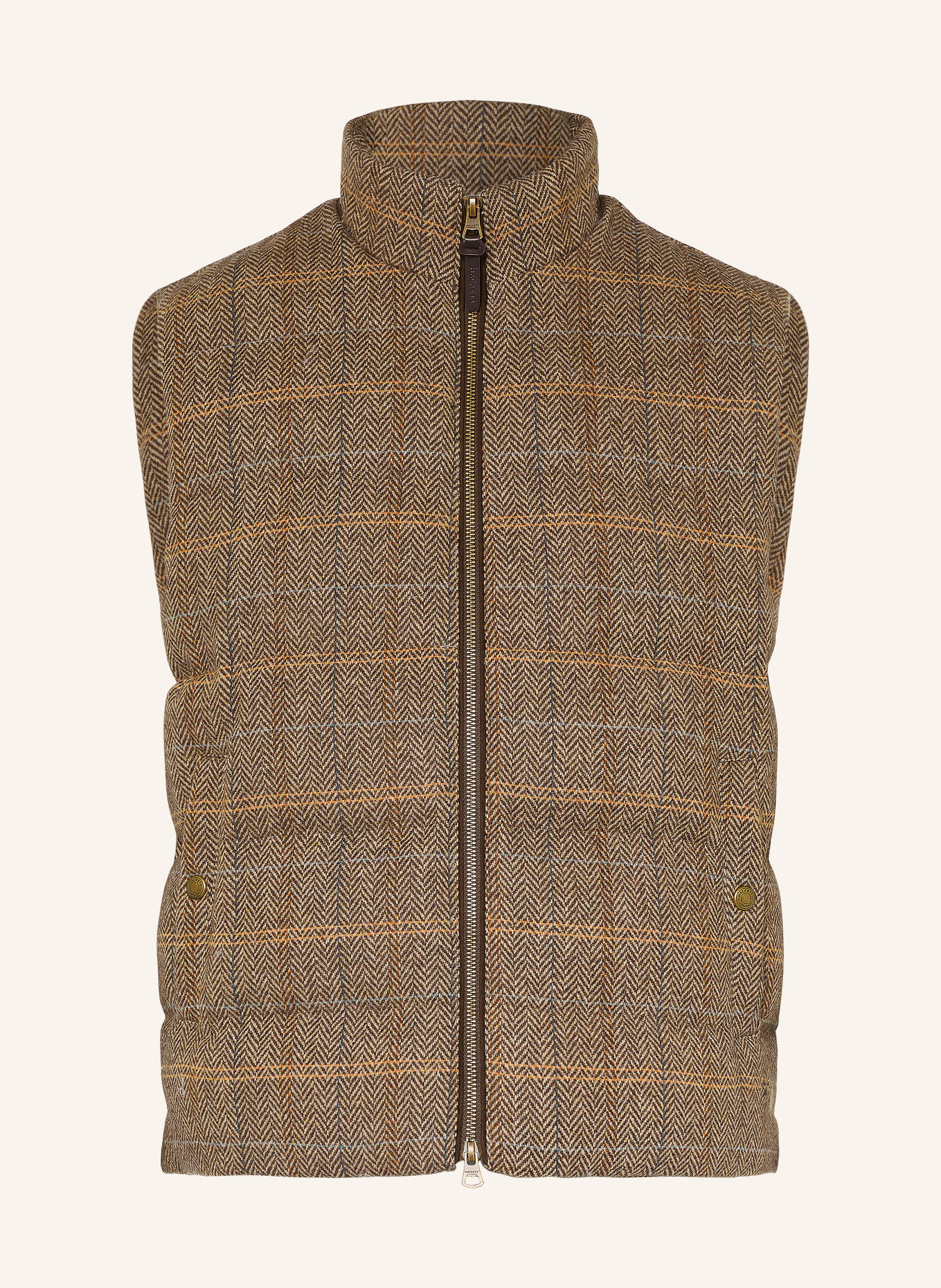 HACKETT LONDON Gilet matelassé: MARRON / COGNAC / BEIGE