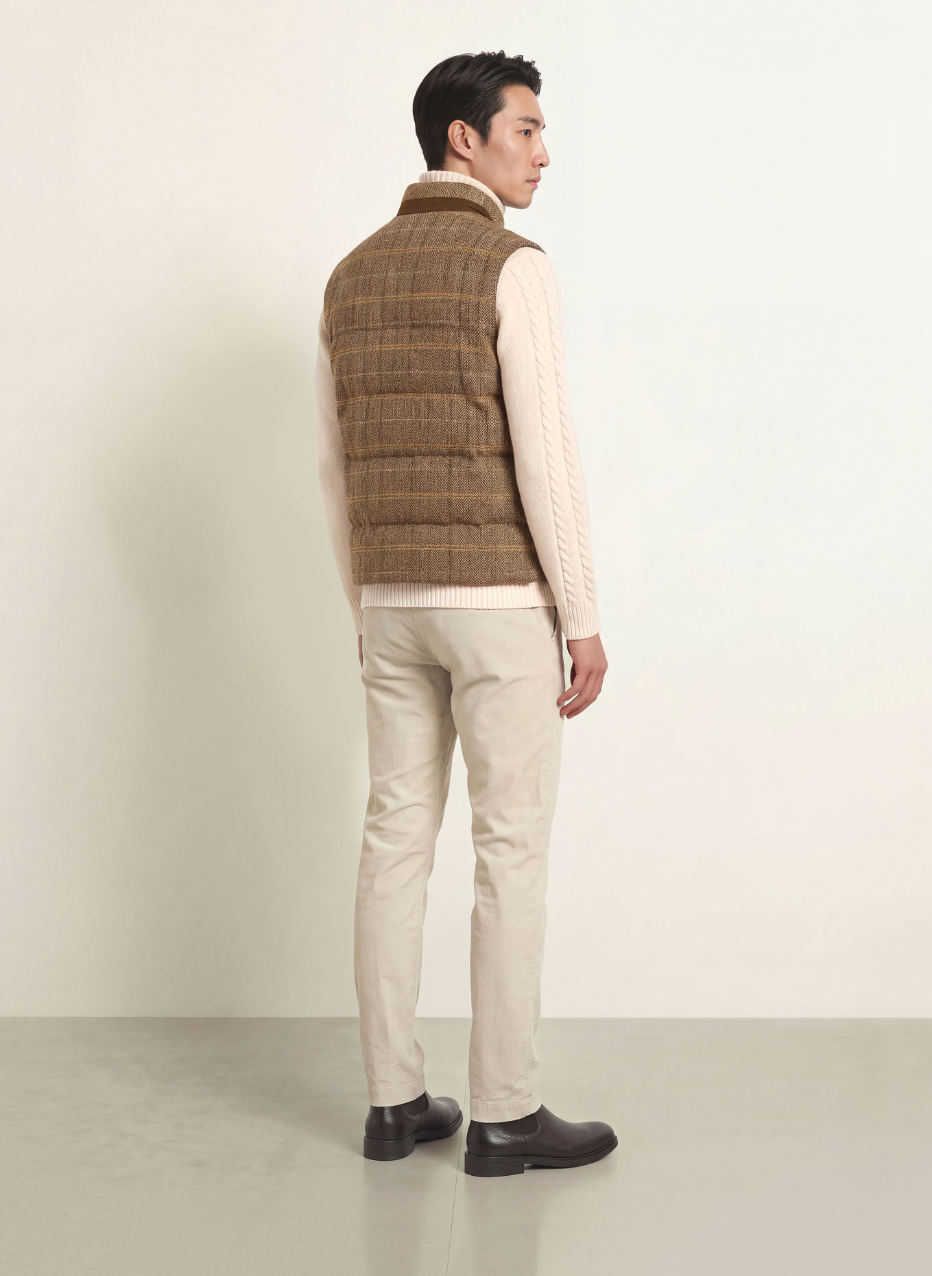 HACKETT LONDON Gilet matelassé: MARRON / COGNAC / BEIGE