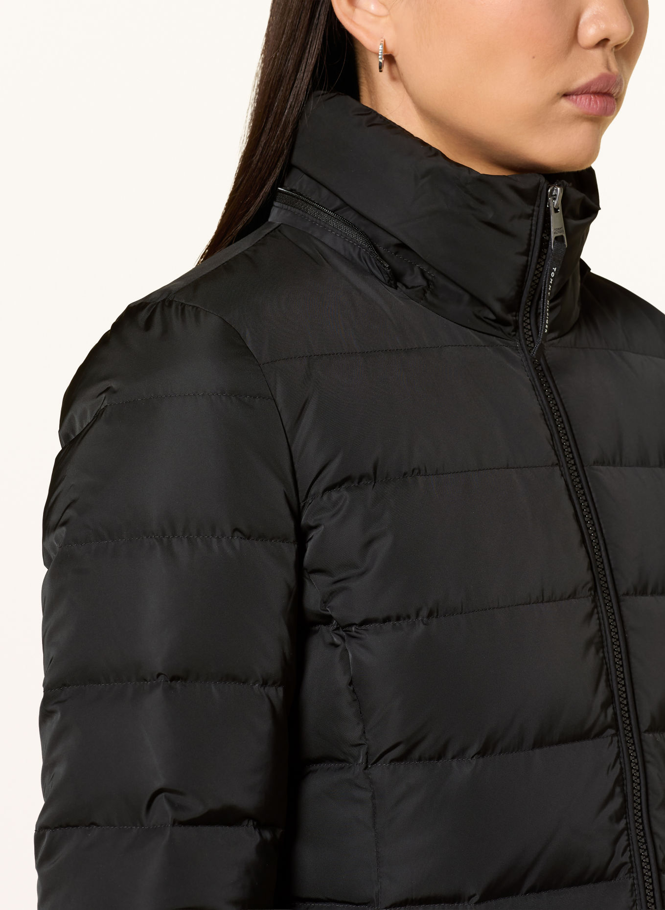 TOMMY HILFIGER Doudoune longue avec capuche amovible: NOIR