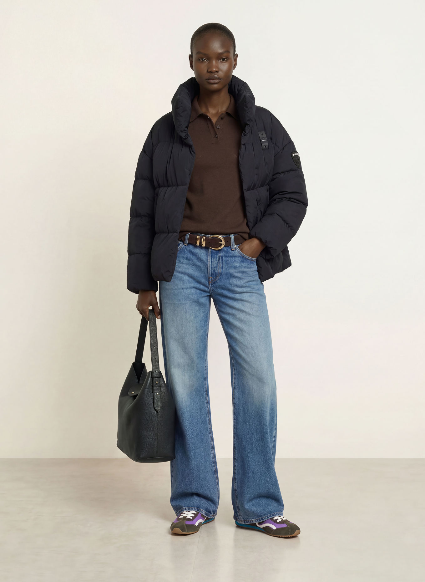 Blauer Daunenjacke ROSS: SCHWARZ