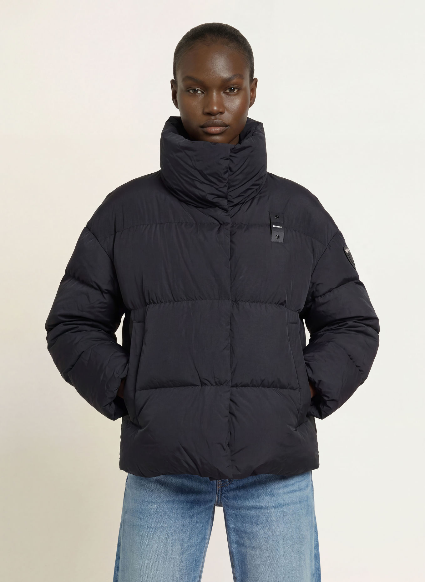 Blauer Daunenjacke ROSS: SCHWARZ