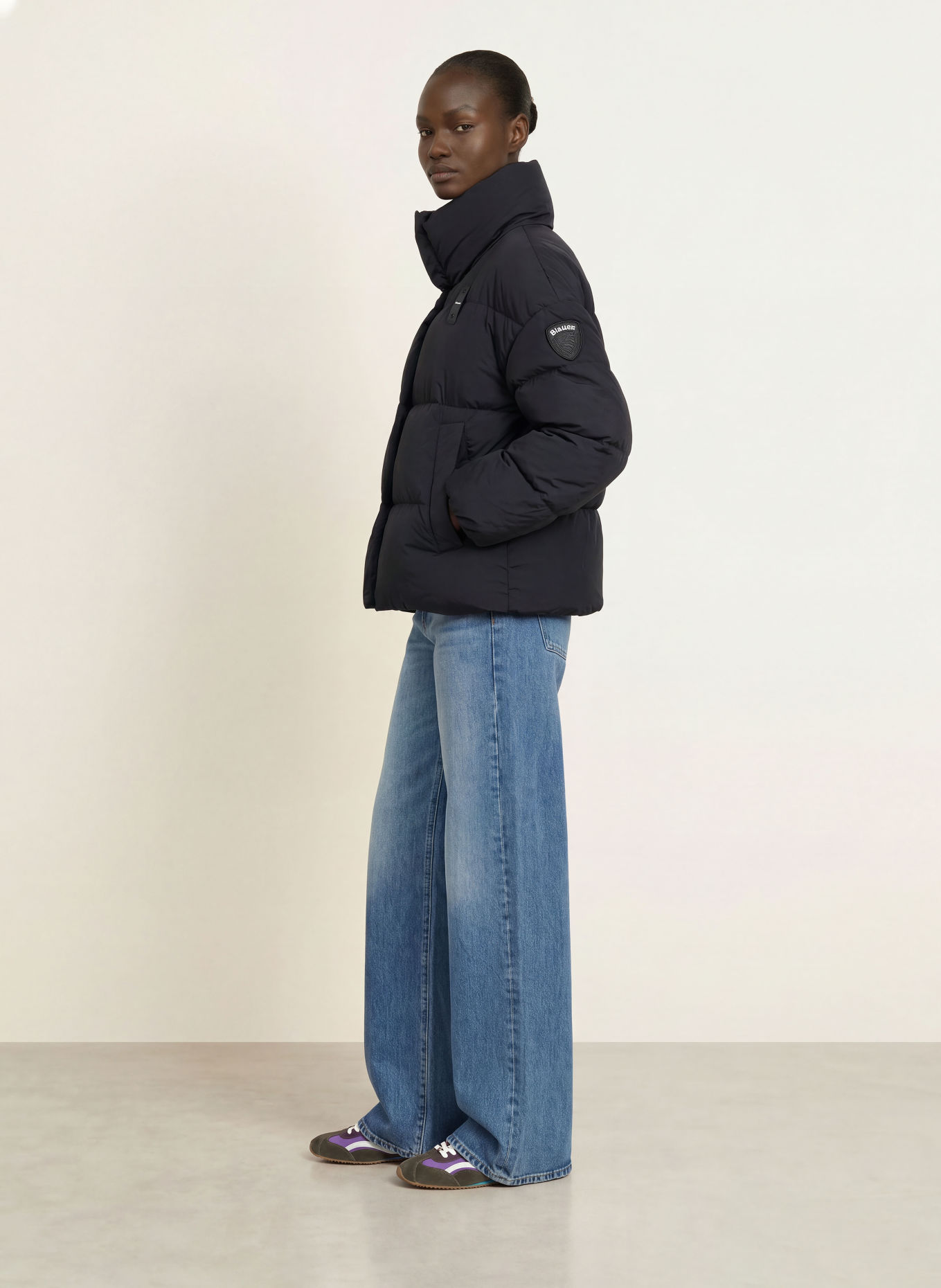 Blauer Daunenjacke ROSS: SCHWARZ