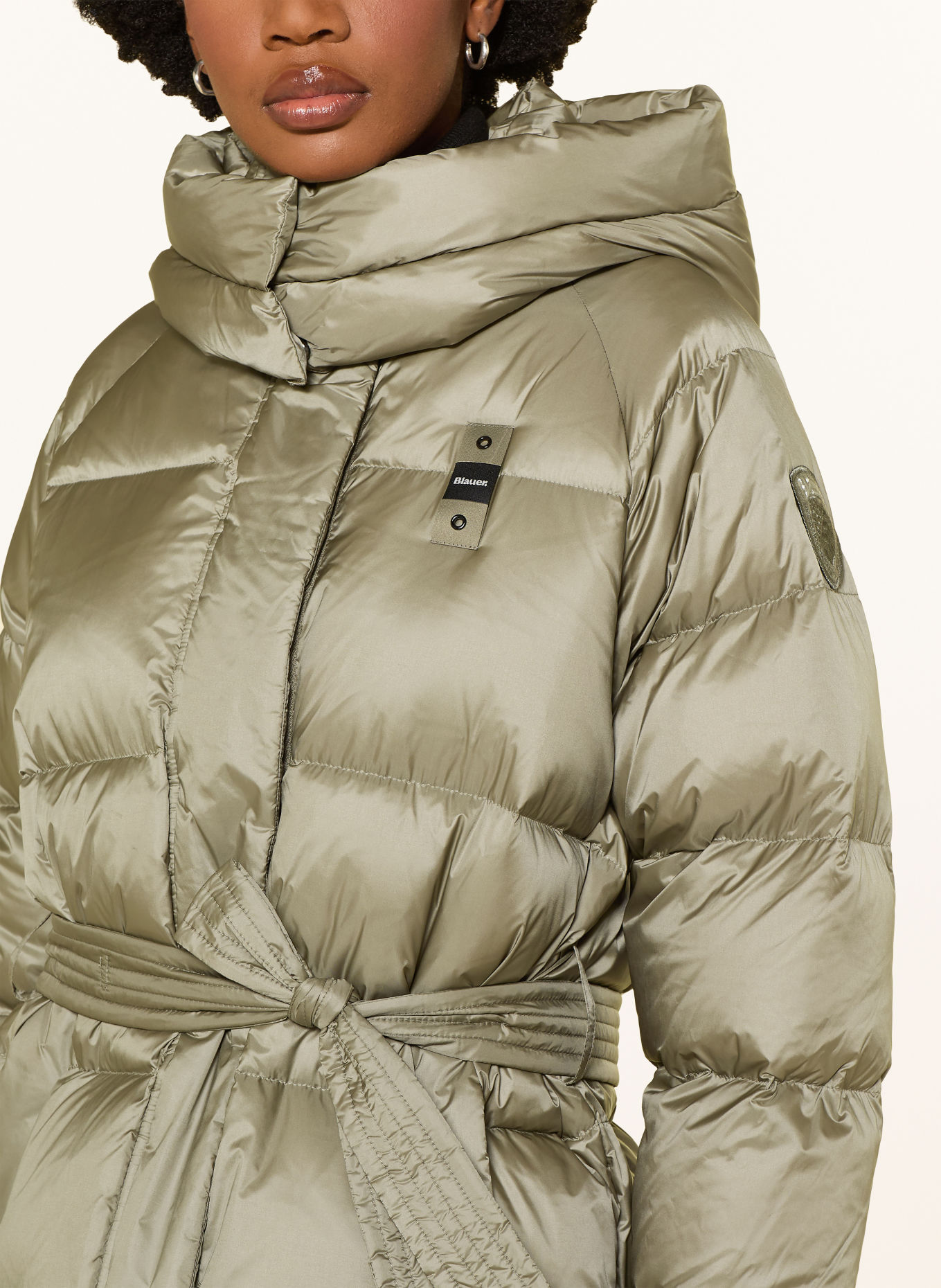 Blauer Daunenjacke GRANGER mit abnehmbarer Kapuze: GRÜN