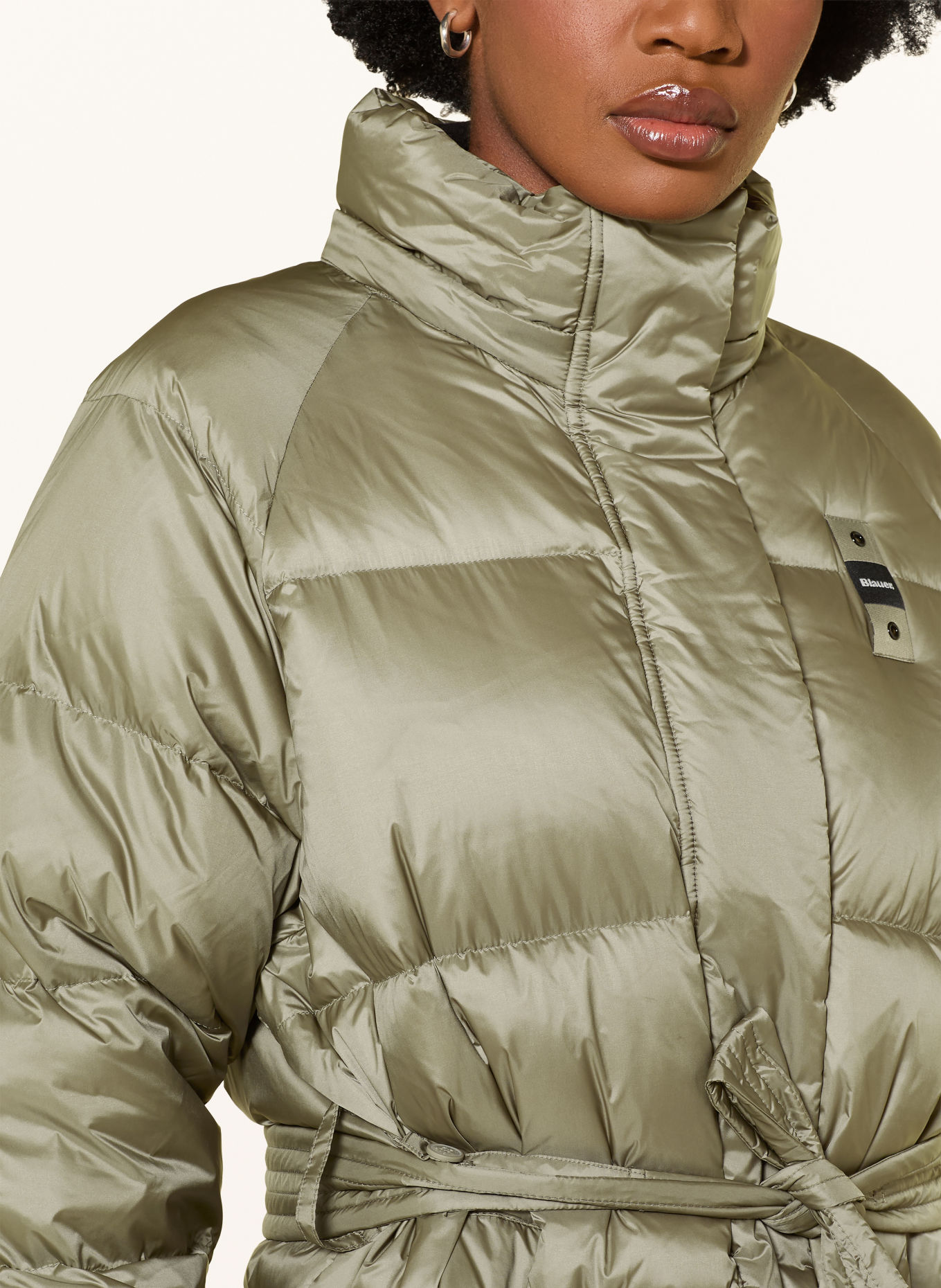 Blauer Daunenjacke GRANGER mit abnehmbarer Kapuze: GRÜN