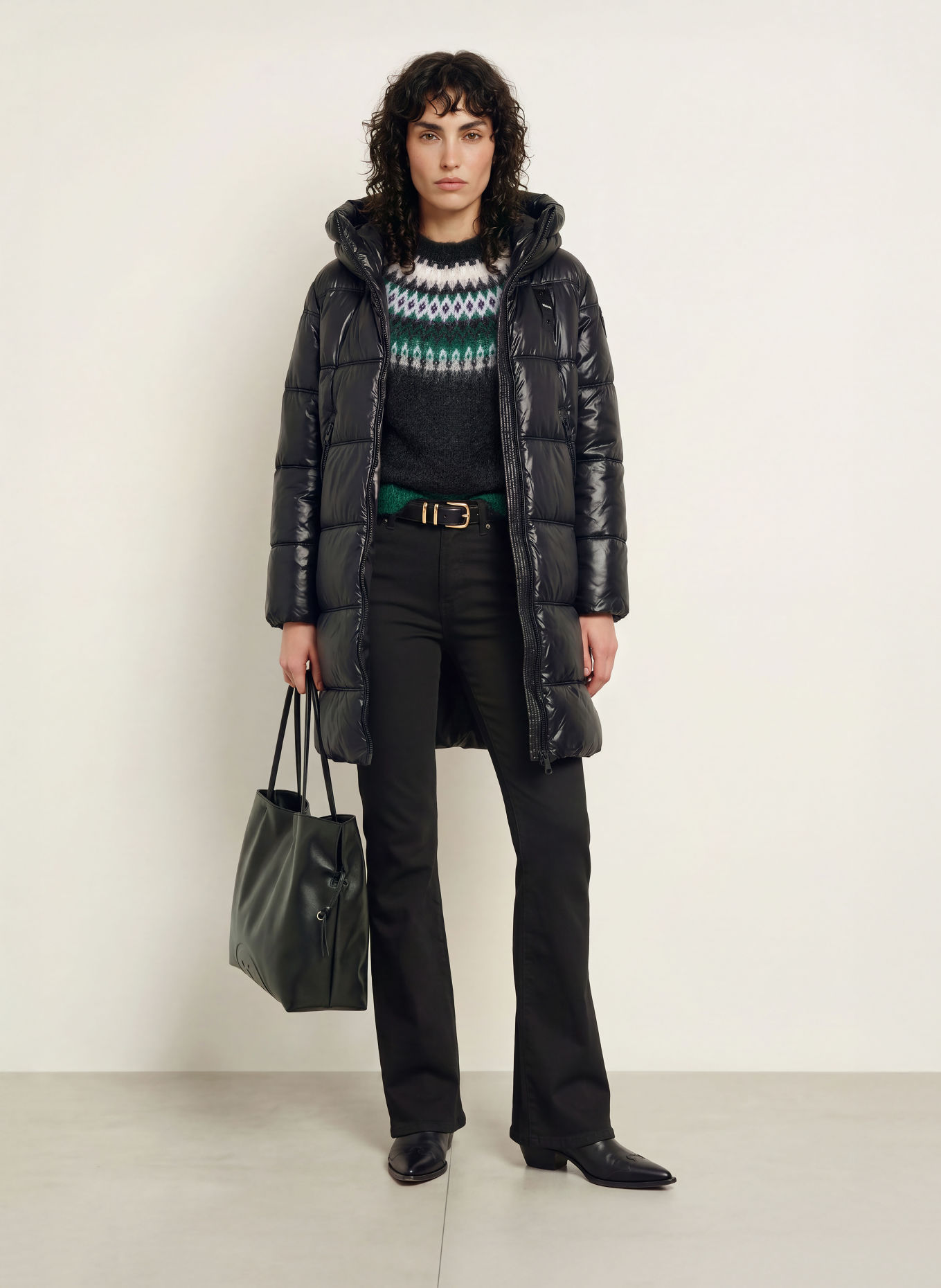 Blauer ARMORY Quilted Coat: BLACK