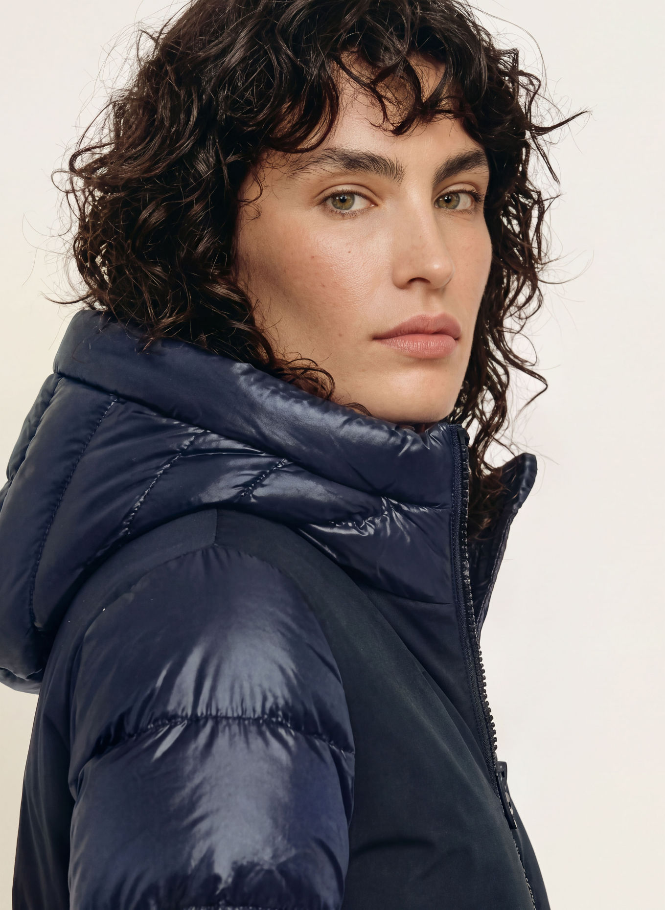 Blauer SAWYER Down coat in a Blend of Materials: DARK BLUE