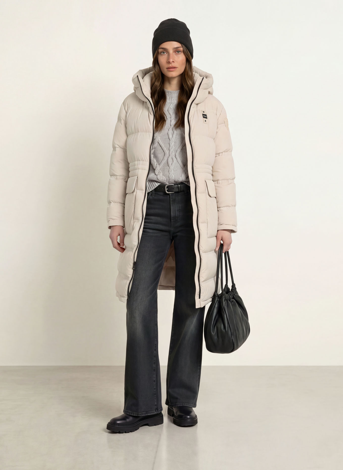 Blauer AUCK Down Coat: CREAM