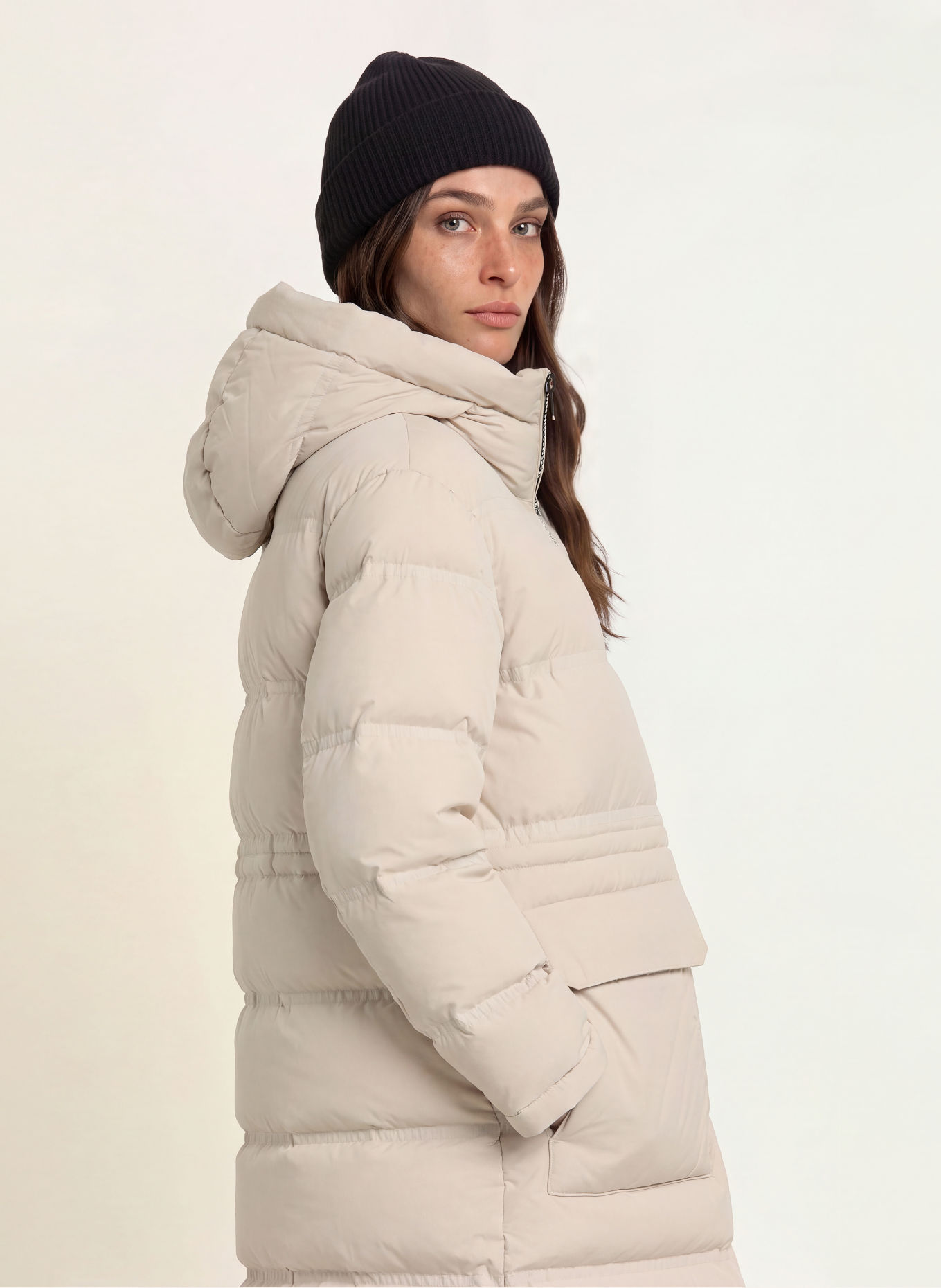 Blauer AUCK Down Coat: CREAM
