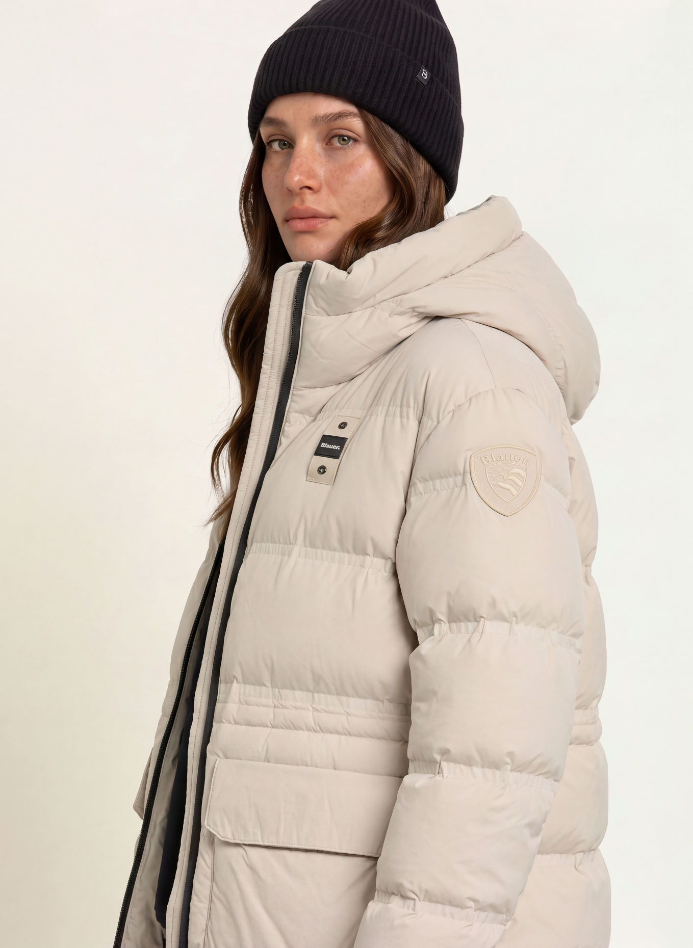 Blauer AUCK Down Coat: CREAM