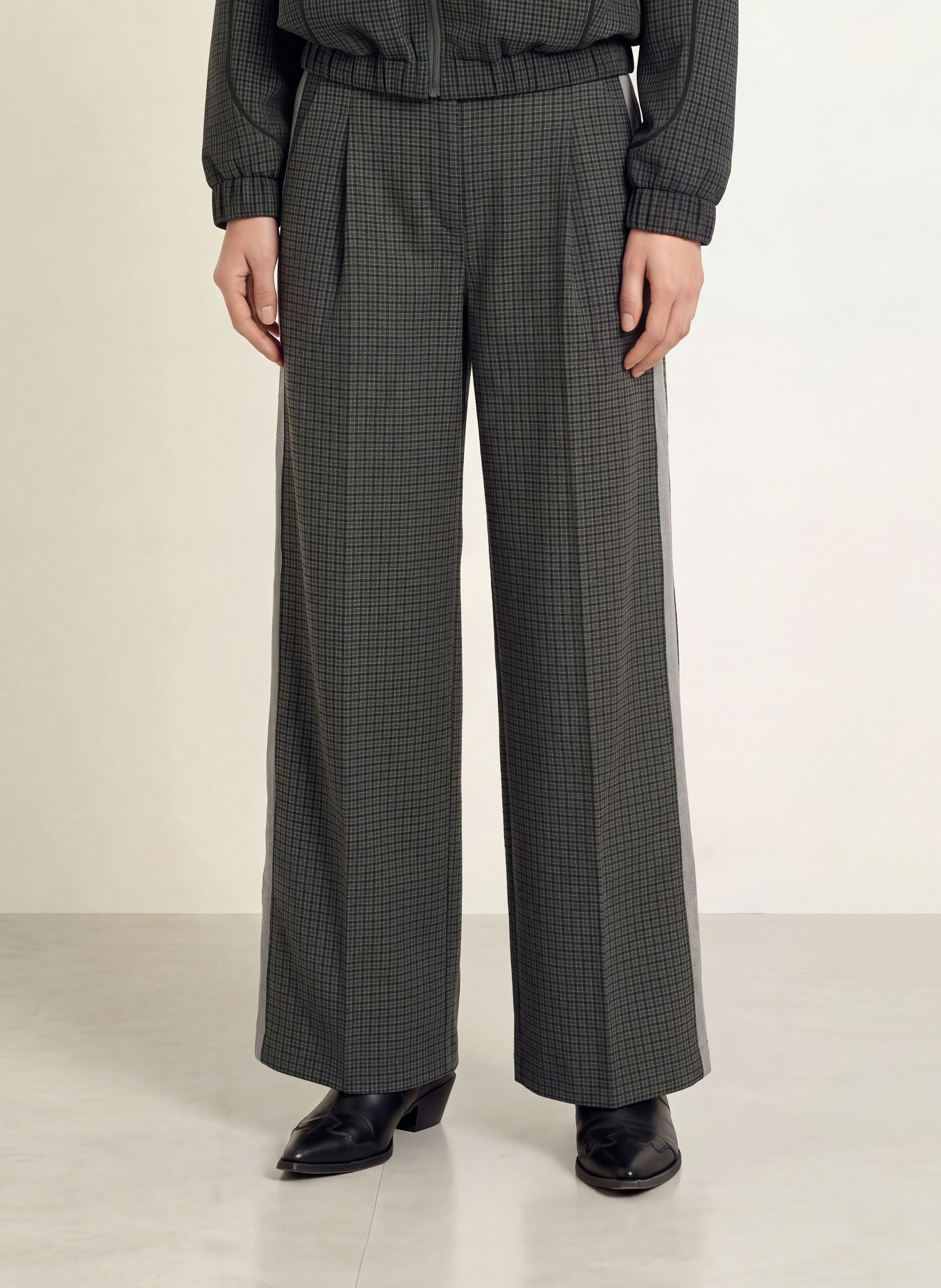MOS MOSH Marlene-broek MMEVINE: GRIJS / TAUPE / DONKERGRIJS