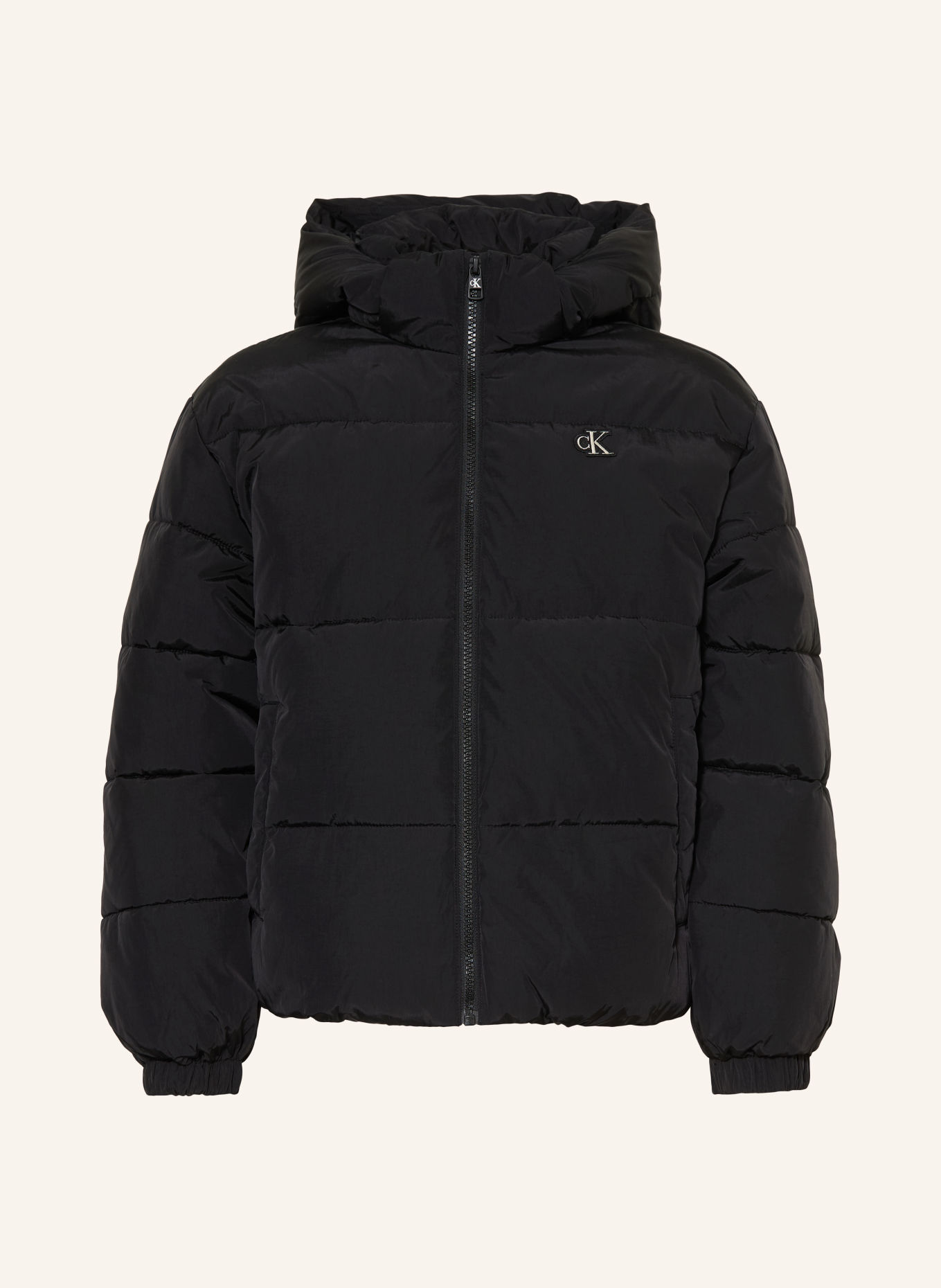 Calvin Klein Steppjacke mit abnehmbarer Kapuze: SCHWARZ