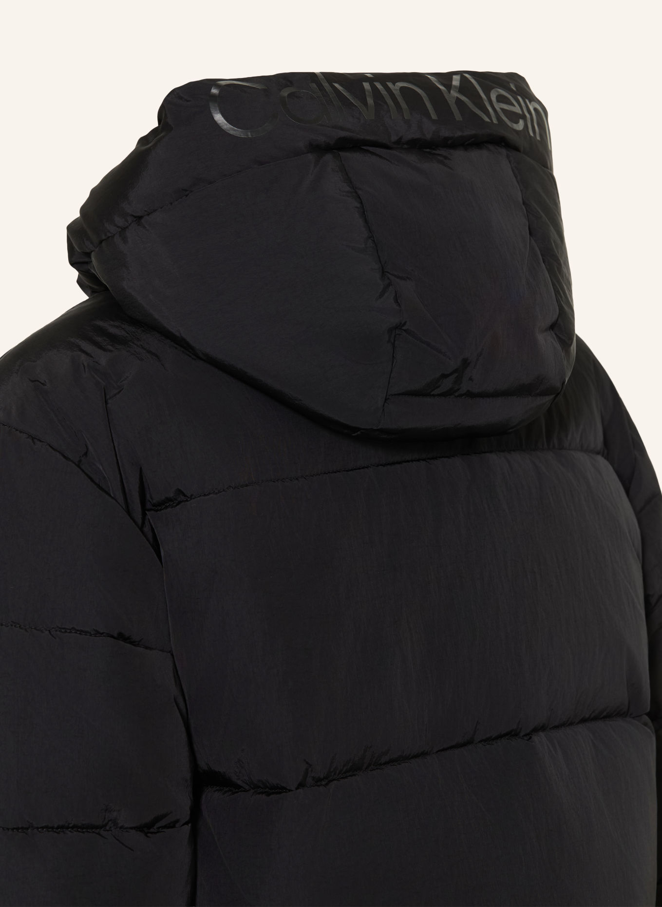 Calvin Klein Steppjacke mit abnehmbarer Kapuze: SCHWARZ