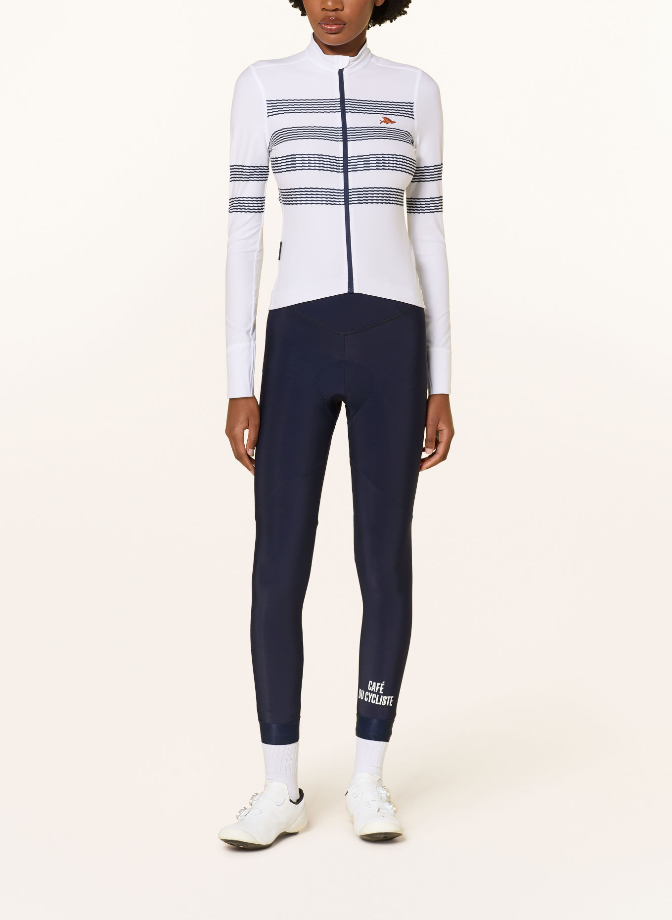 CAFÉ DU CYCLISTE THERESA Thermal cycling pants with padded insert: DARK BLUE