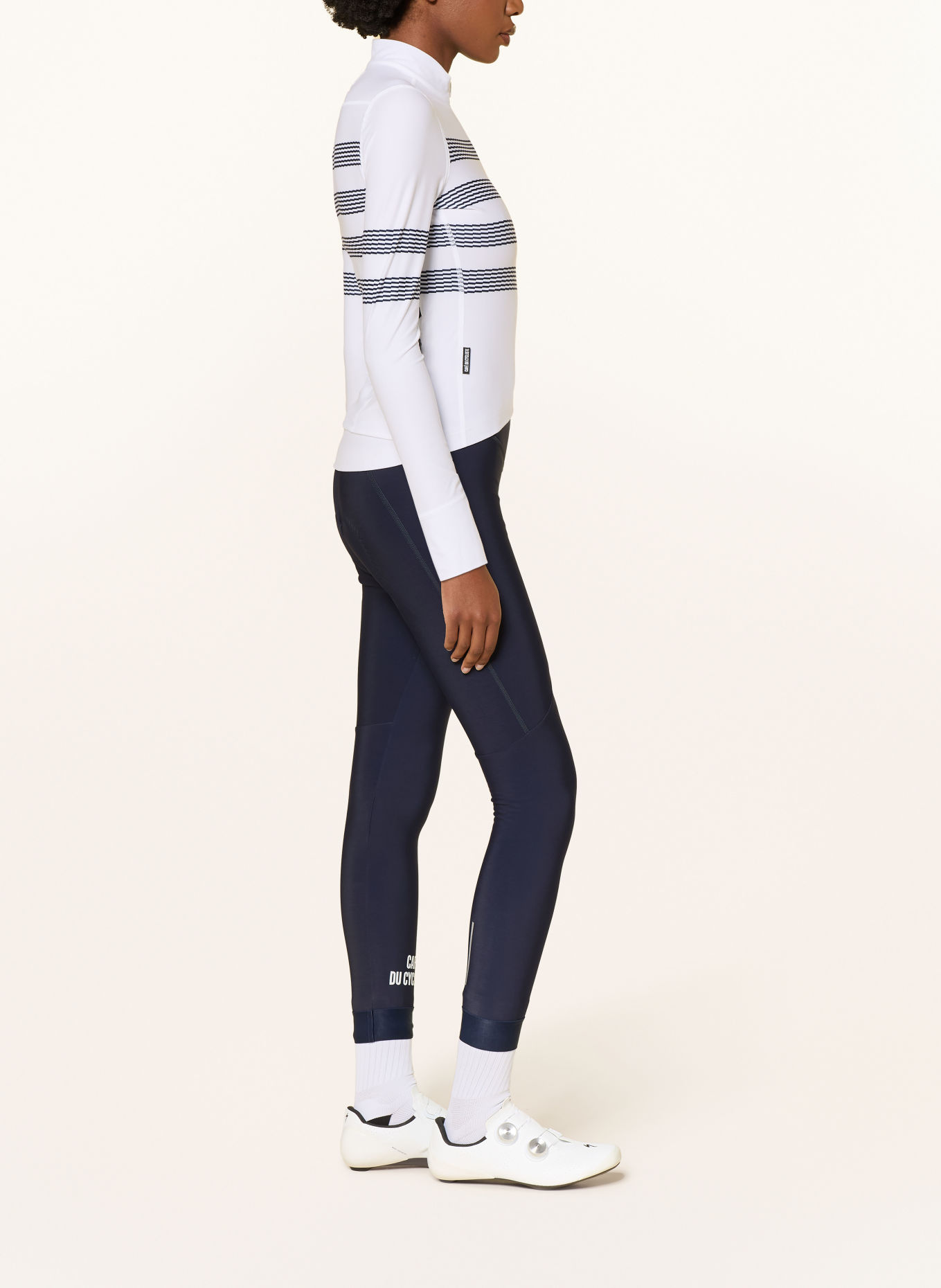 CAFÉ DU CYCLISTE THERESA Thermal cycling pants with padded insert: DARK BLUE