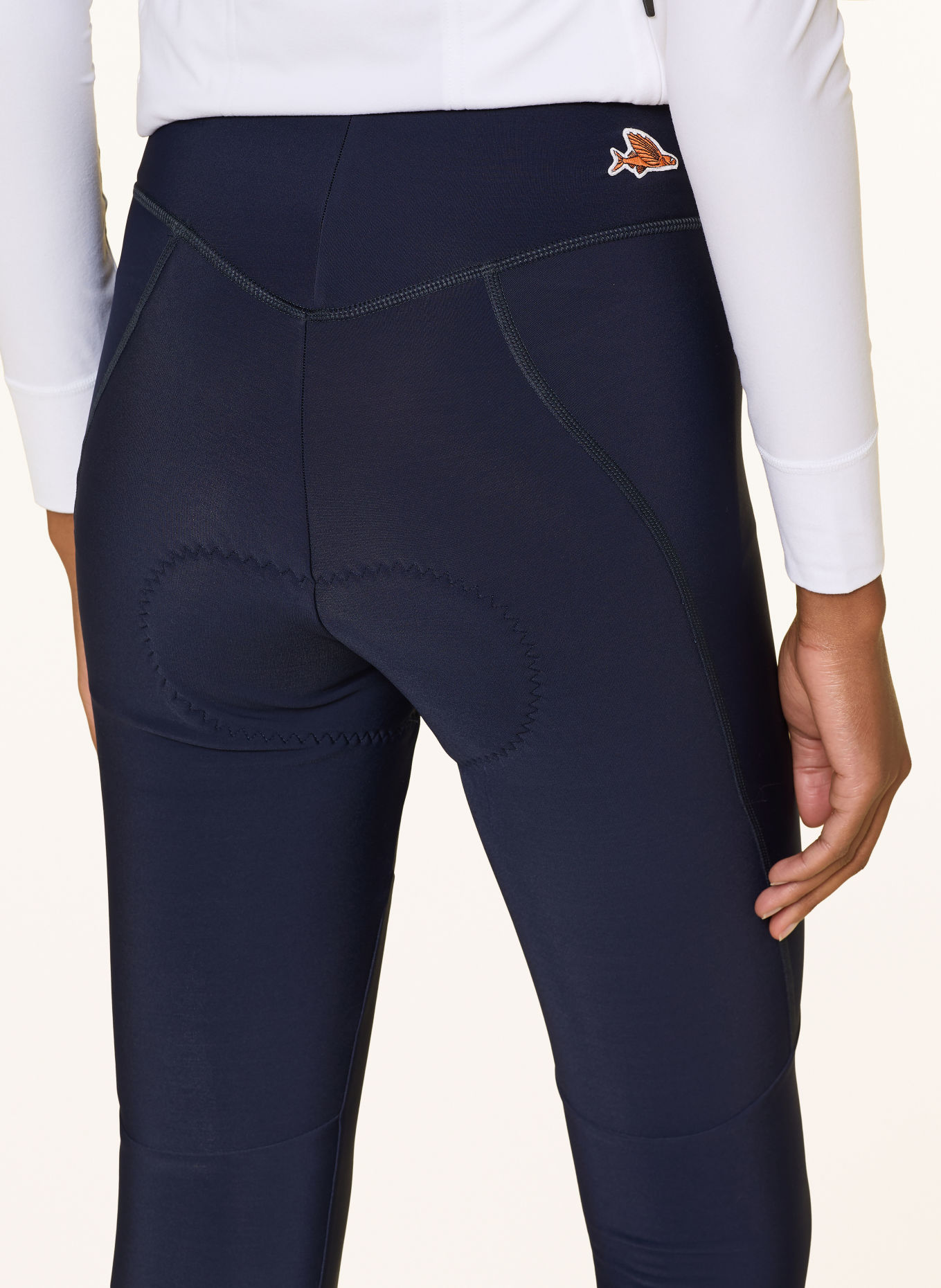 CAFÉ DU CYCLISTE THERESA Thermal cycling pants with padded insert: DARK BLUE