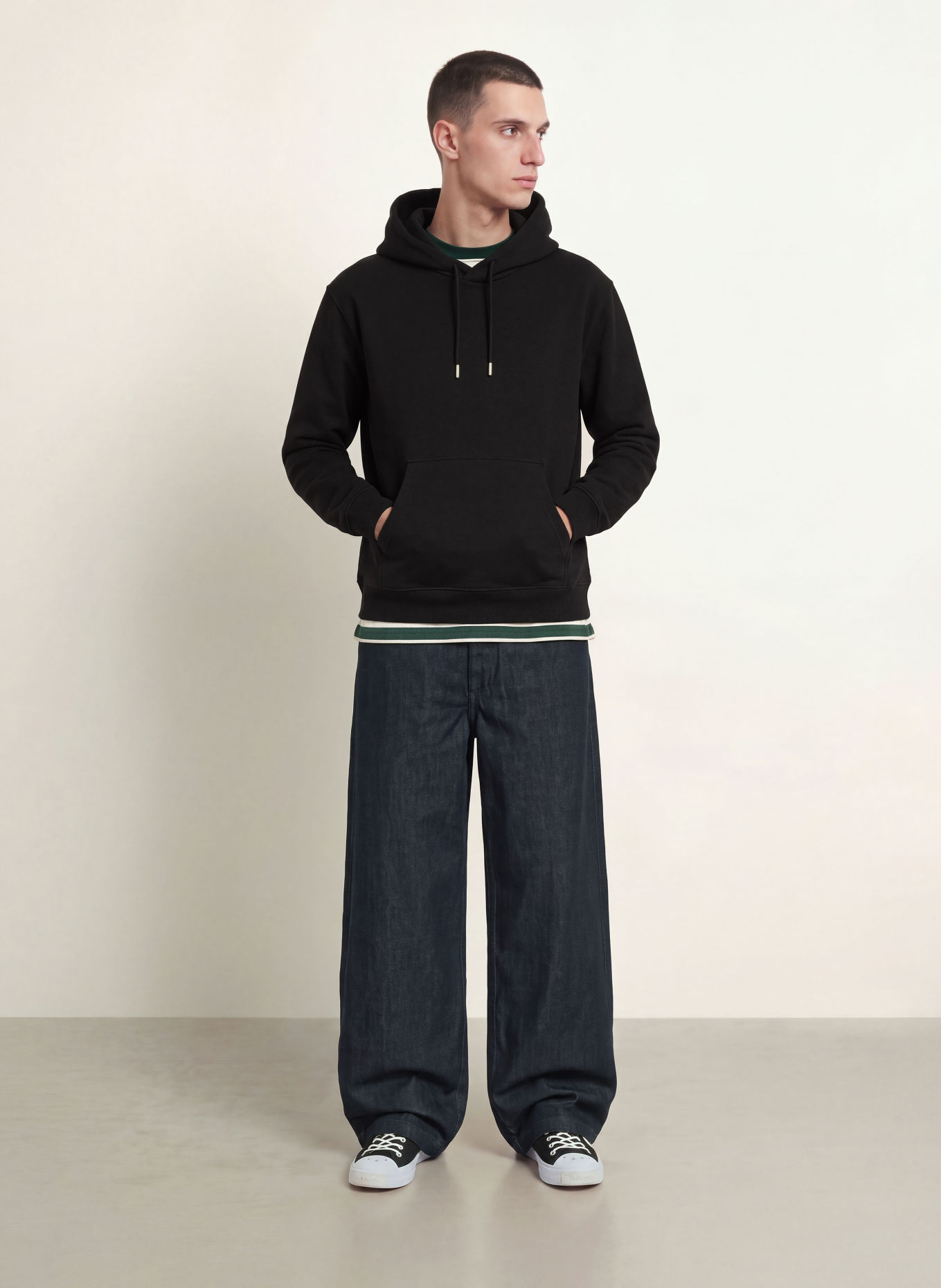 ARKET hoodie: BLACK
