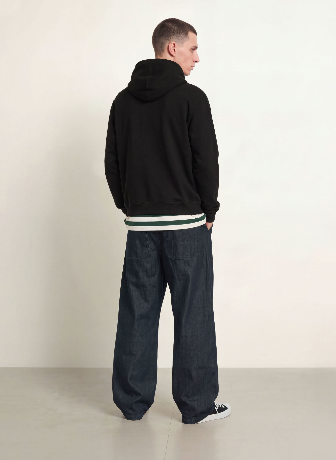 ARKET hoodie: BLACK