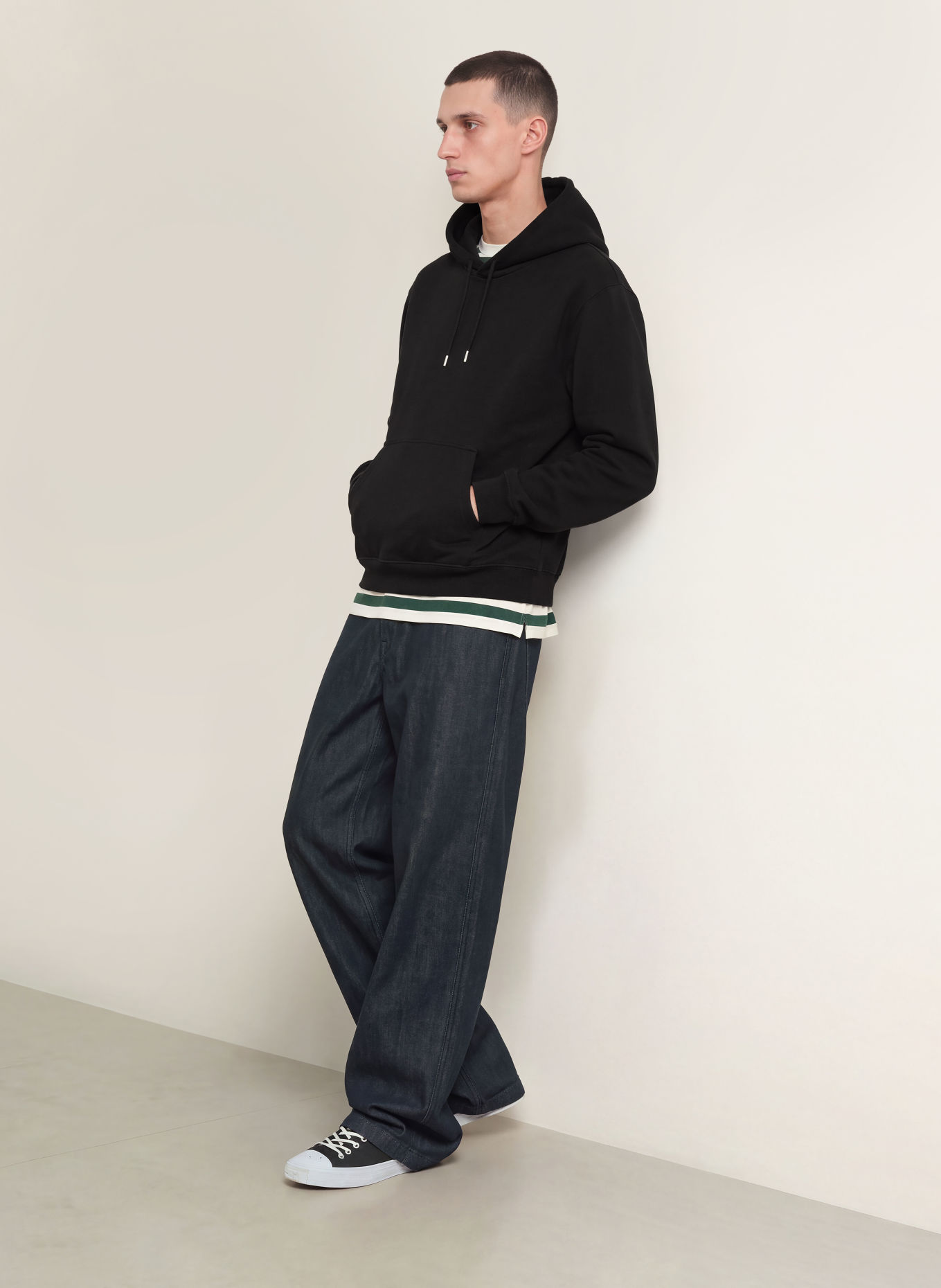 ARKET hoodie: BLACK