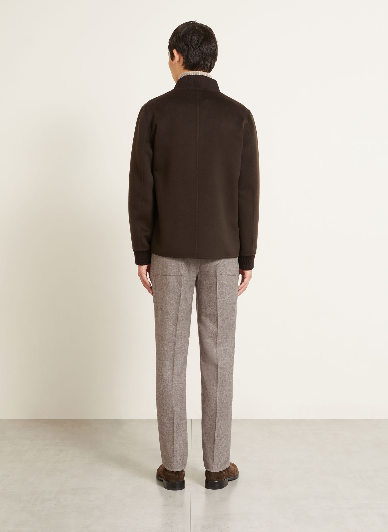 FIORONI Extra Slim Fit Flannel Pants: GRAY