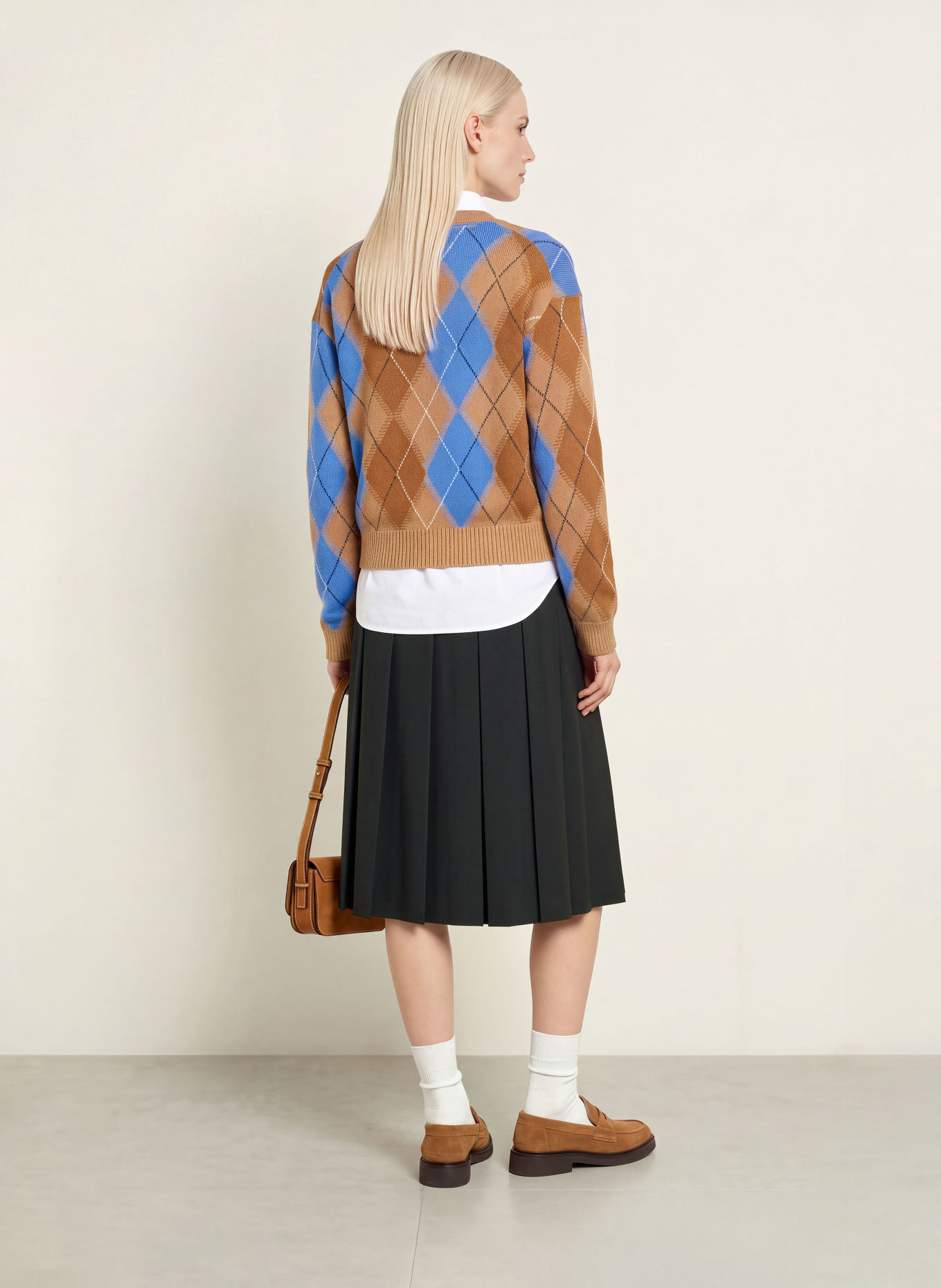 TOMMY HILFIGER Trui: BRUIN / LICHTBRUIN / BLAUW